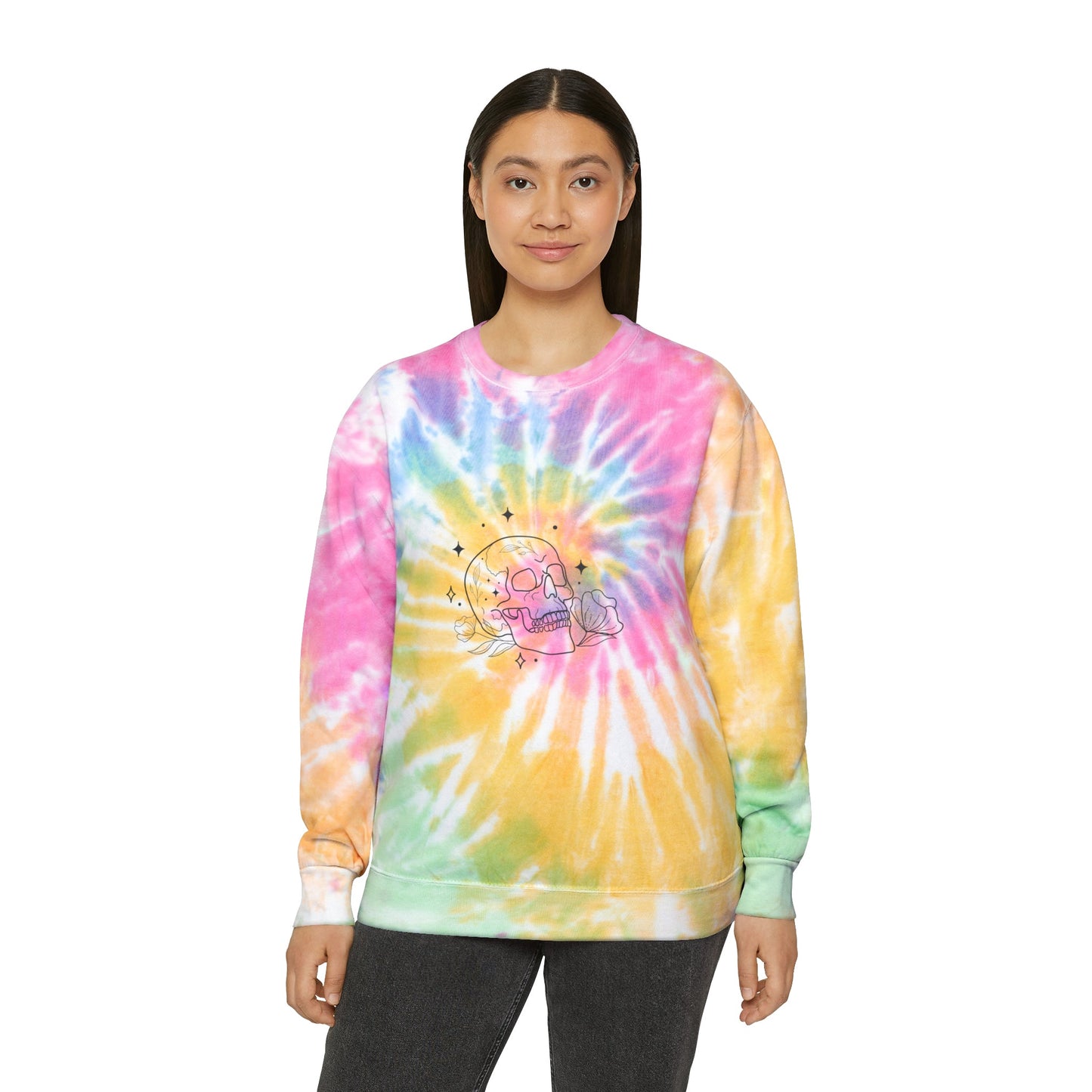 Skull Tie-Dye Unisex Sweatshirt - Witcheasy