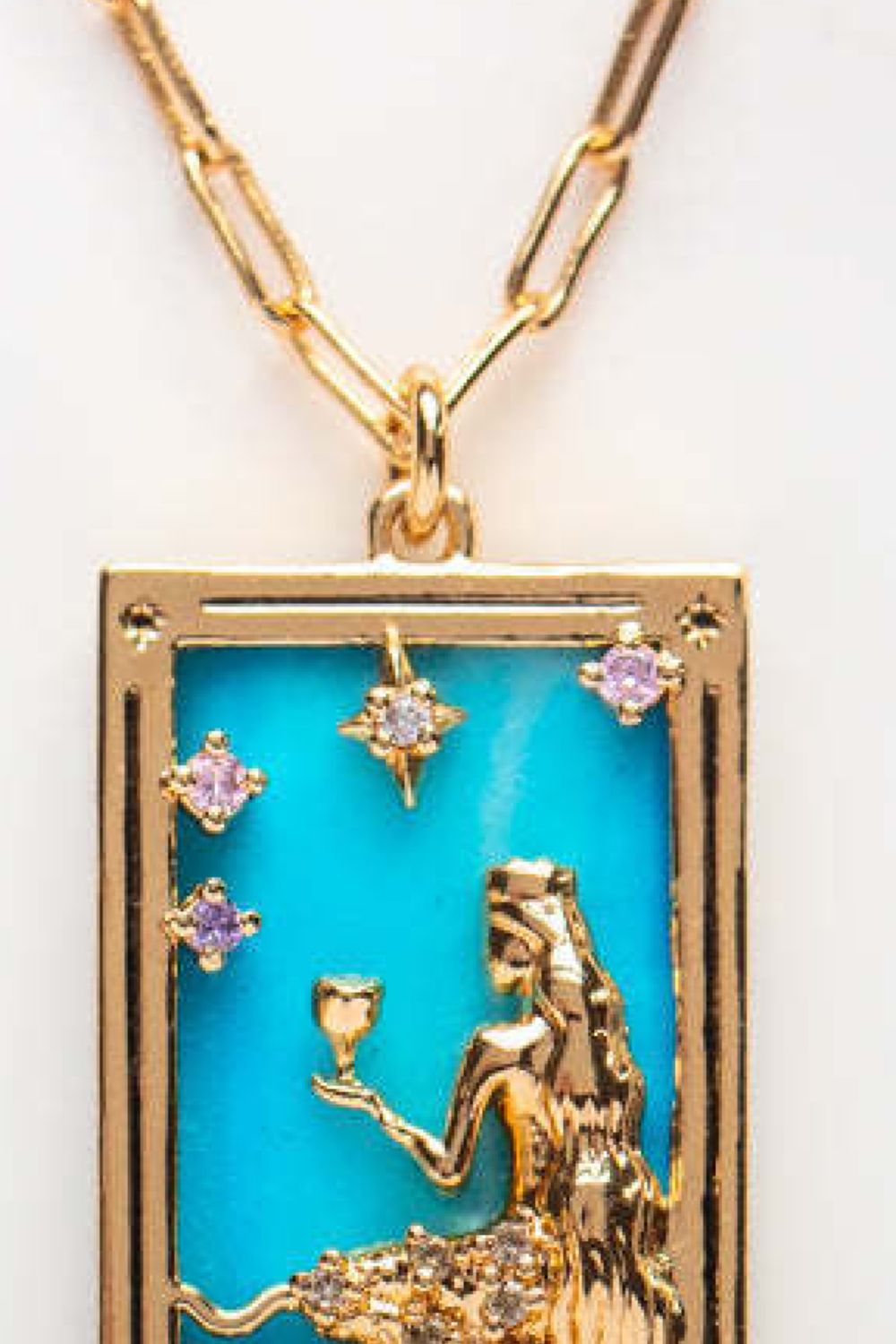 Tarot Card Pendant Stainless Steel Necklace - Witcheasy