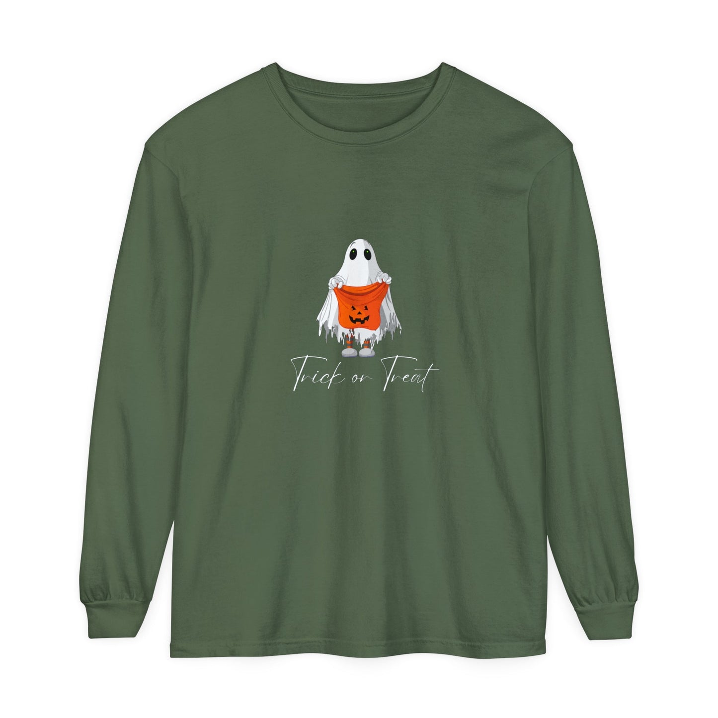 Trick or Treat Ghost Unisex Long Sleeve T-Shirt - Witcheasy