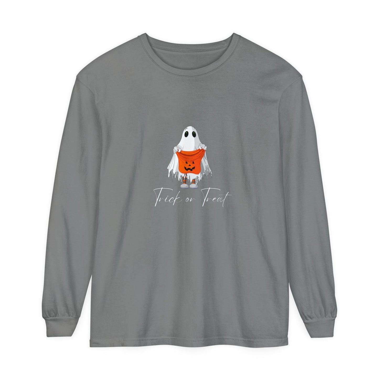 Trick or Treat Ghost Unisex Long Sleeve T-Shirt - Witcheasy
