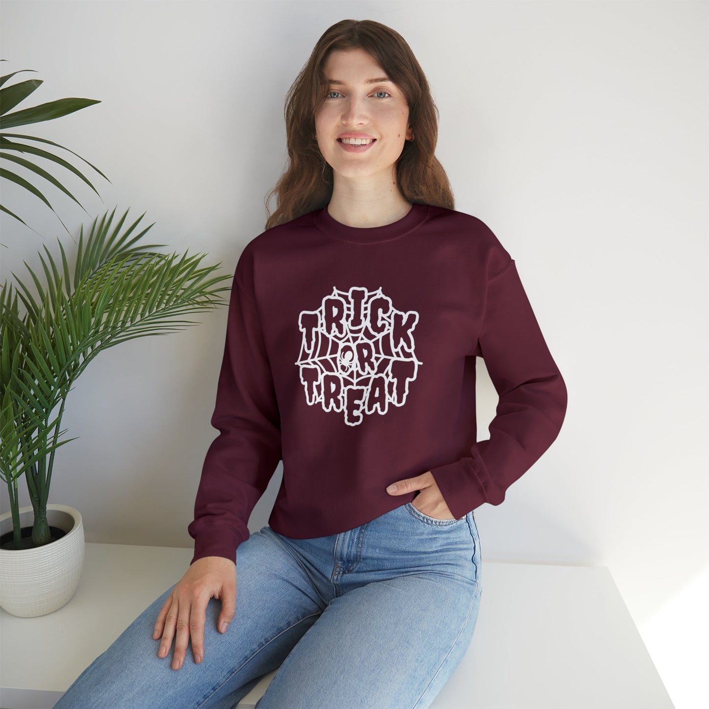 Trick or Treat Web Unisex Crewneck Sweatshirt - Witcheasy