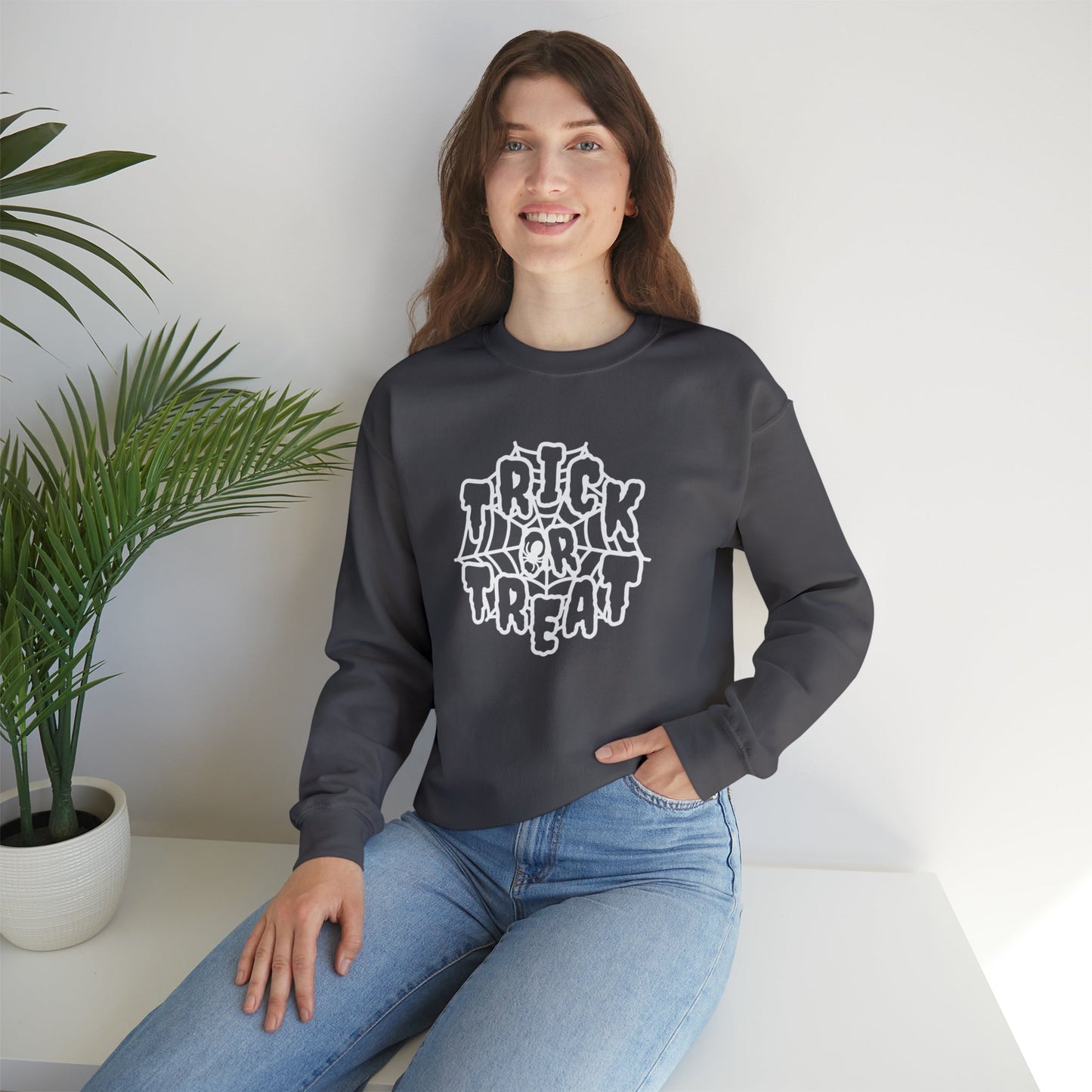 Trick or Treat Web Unisex Crewneck Sweatshirt - Witcheasy