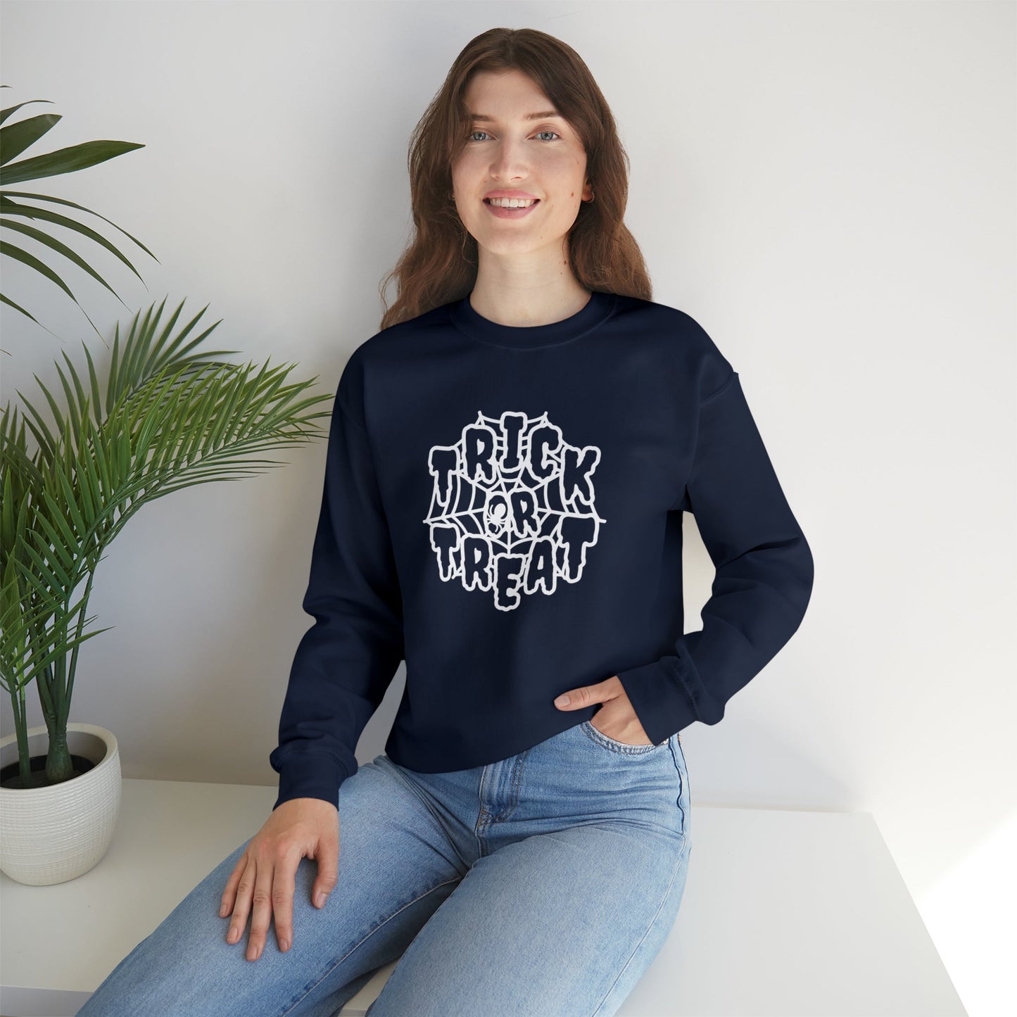 Trick or Treat Web Unisex Crewneck Sweatshirt - Witcheasy