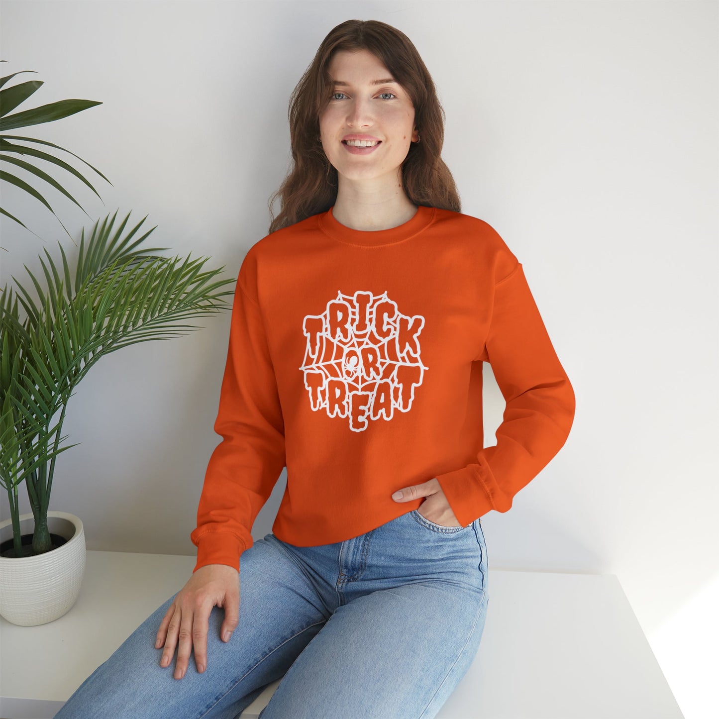 Trick or Treat Web Unisex Crewneck Sweatshirt - Witcheasy