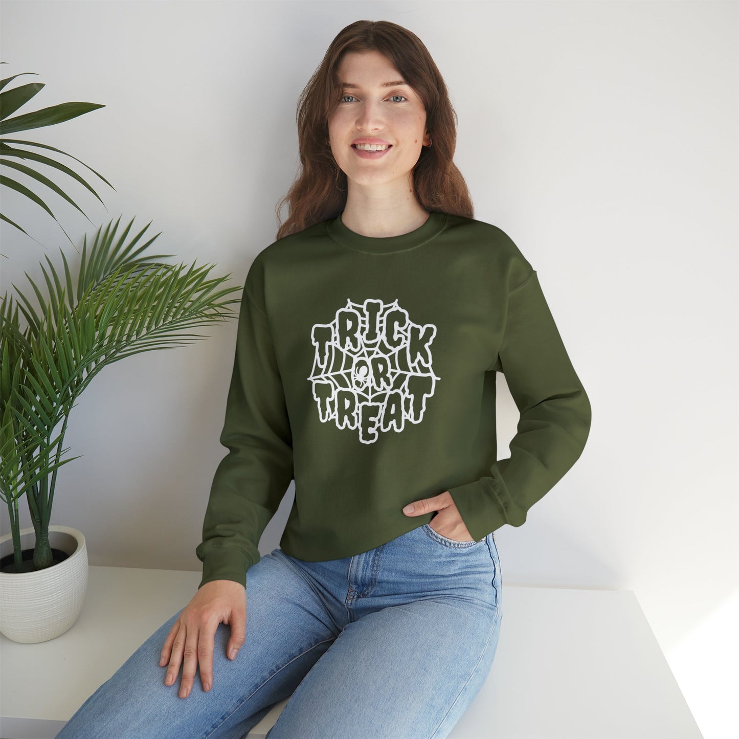 Trick or Treat Web Unisex Crewneck Sweatshirt - Witcheasy