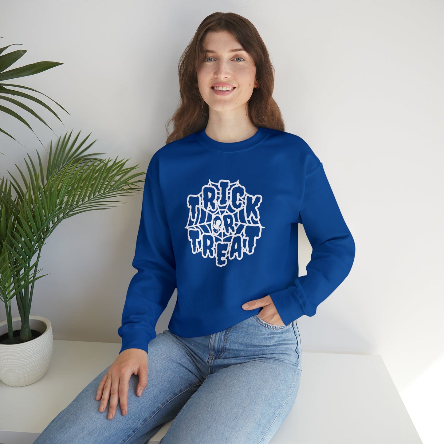 Trick or Treat Web Unisex Crewneck Sweatshirt - Witcheasy
