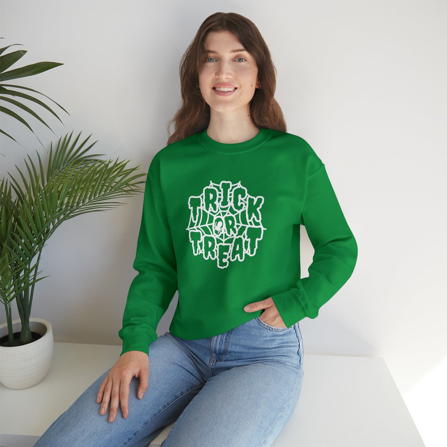 Trick or Treat Web Unisex Crewneck Sweatshirt - Witcheasy