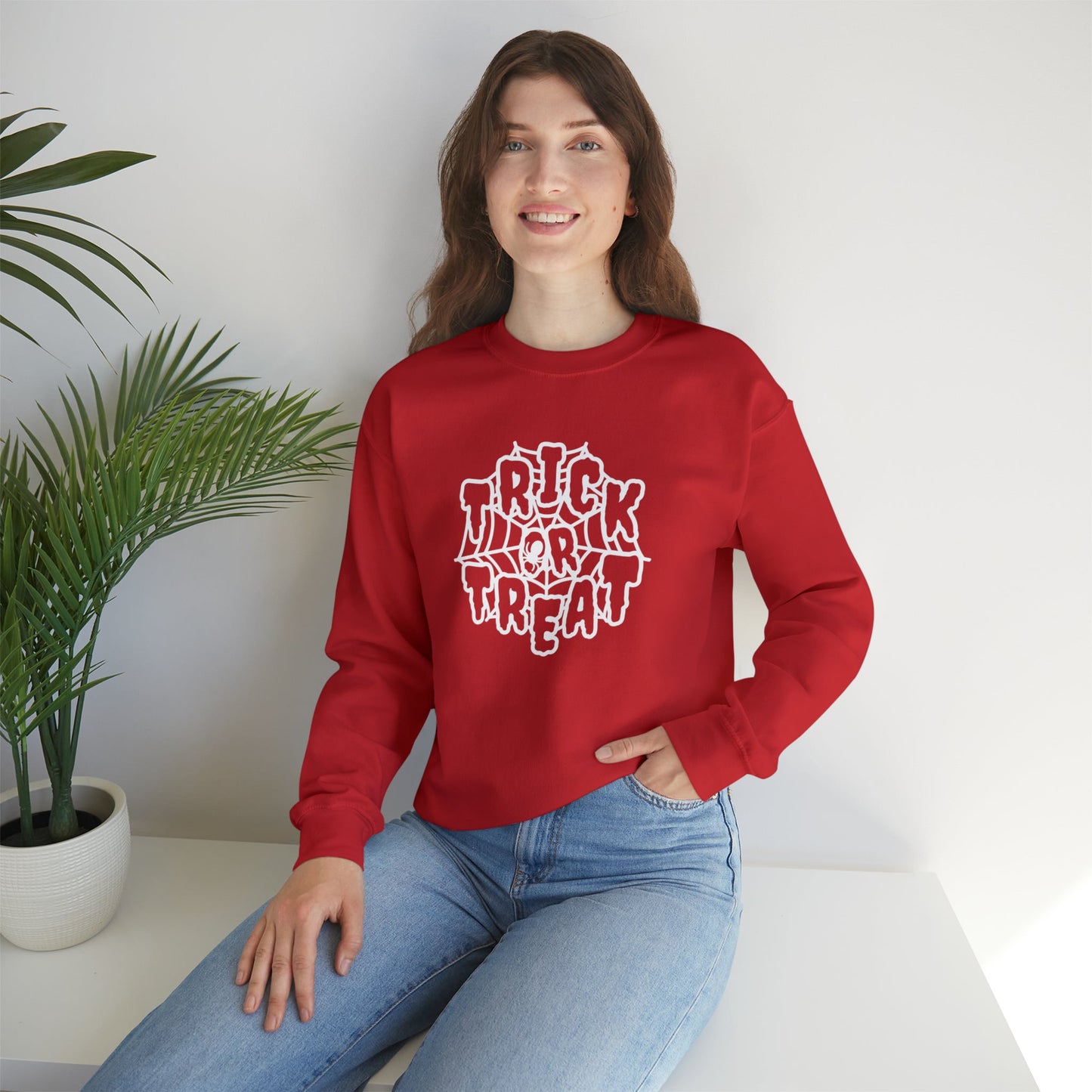 Trick or Treat Web Unisex Crewneck Sweatshirt - Witcheasy