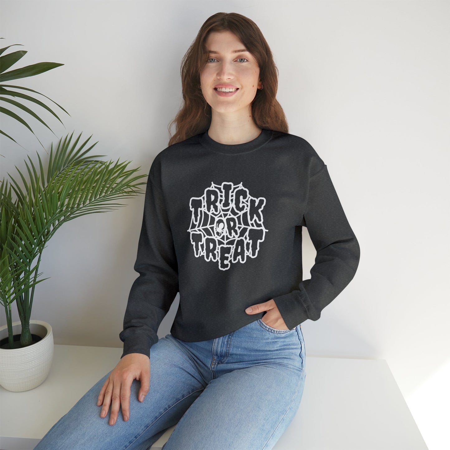 Trick or Treat Web Unisex Crewneck Sweatshirt - Witcheasy