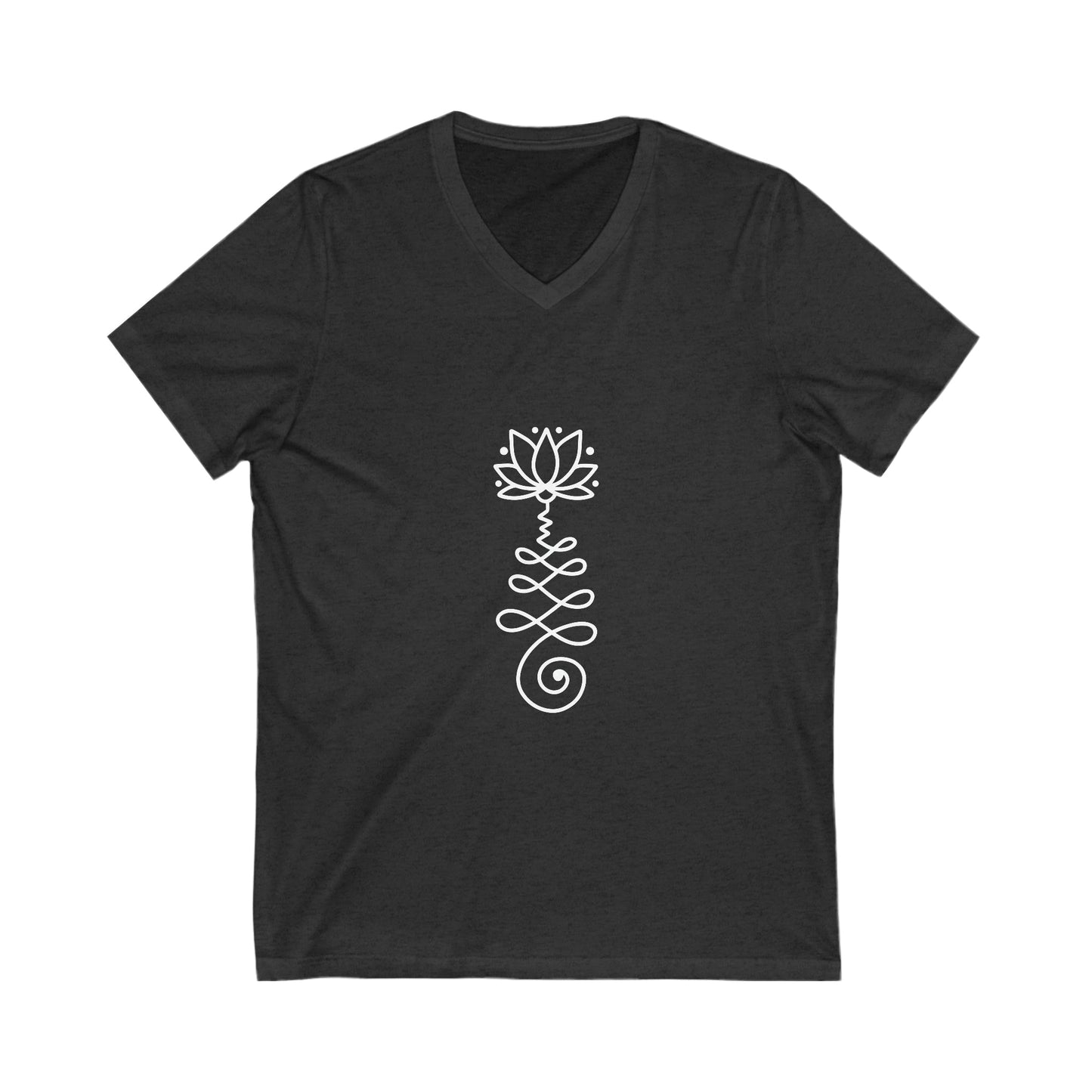 Unalome White Unisex Short Sleeve V-Neck Tee - Witcheasy