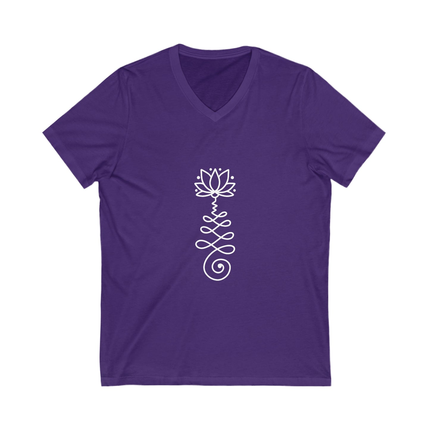 Unalome White Unisex Short Sleeve V-Neck Tee - Witcheasy