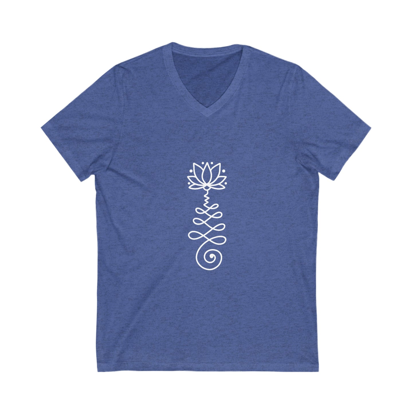 Unalome White Unisex Short Sleeve V-Neck Tee - Witcheasy