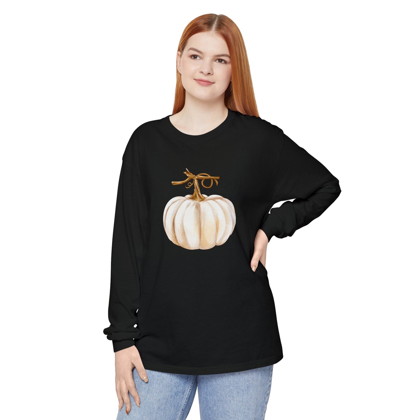 White Pumpkin Unisex Long Sleeve T-Shirt - Witcheasy