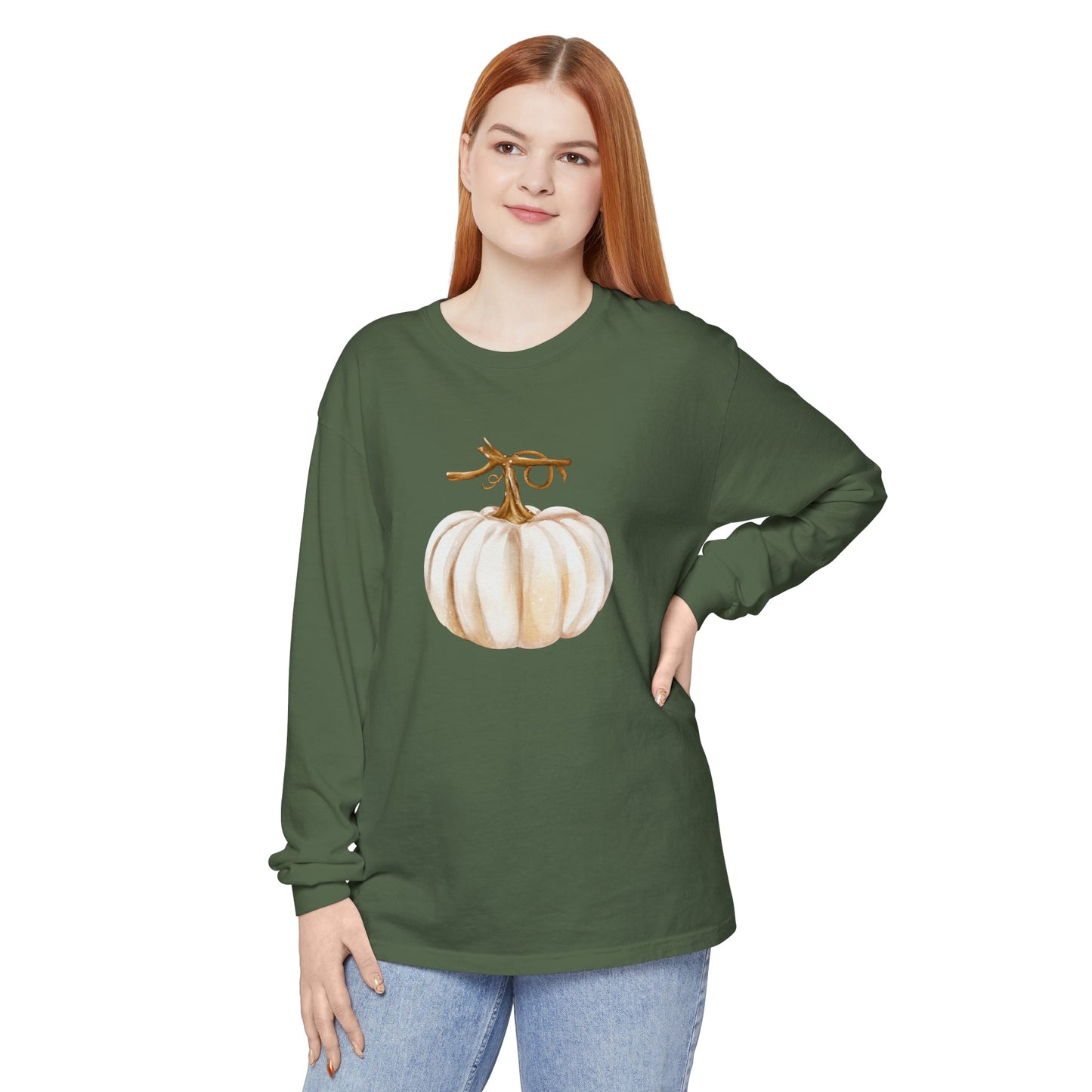 White Pumpkin Unisex Long Sleeve T-Shirt - Witcheasy