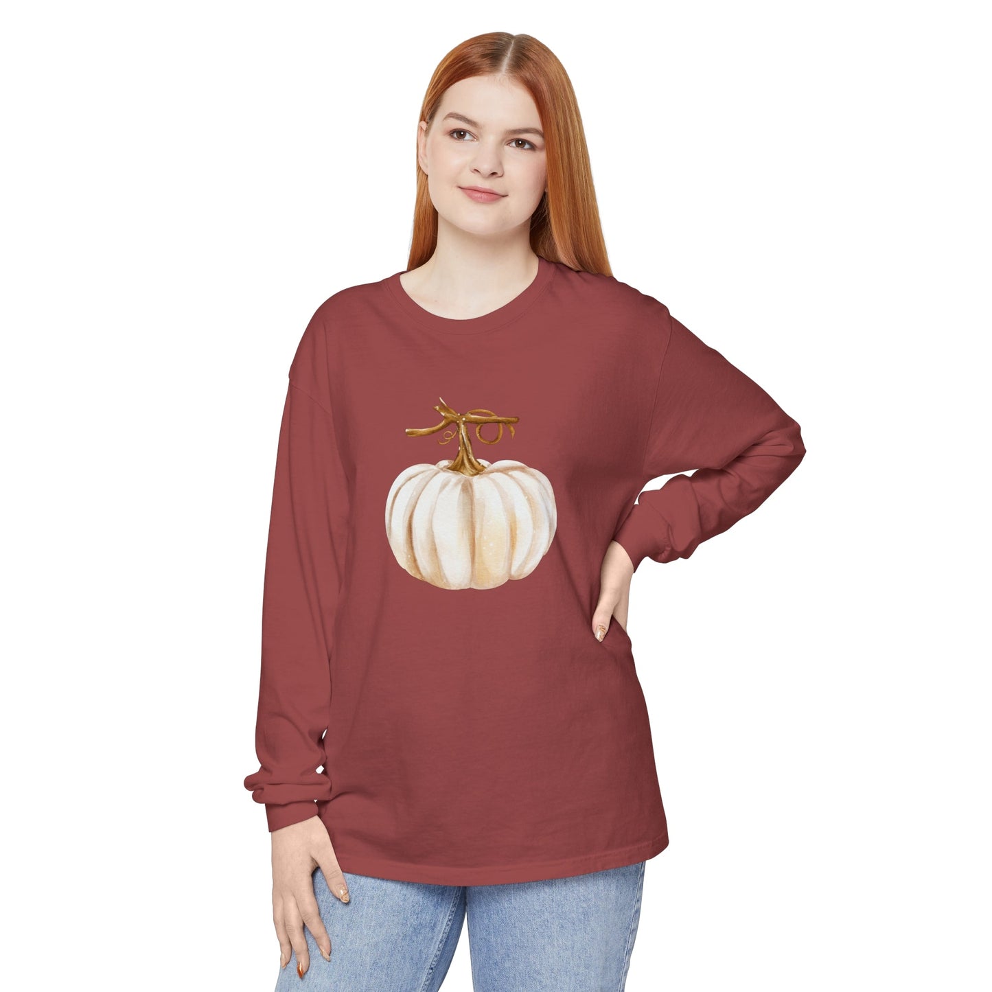 White Pumpkin Unisex Long Sleeve T-Shirt - Witcheasy