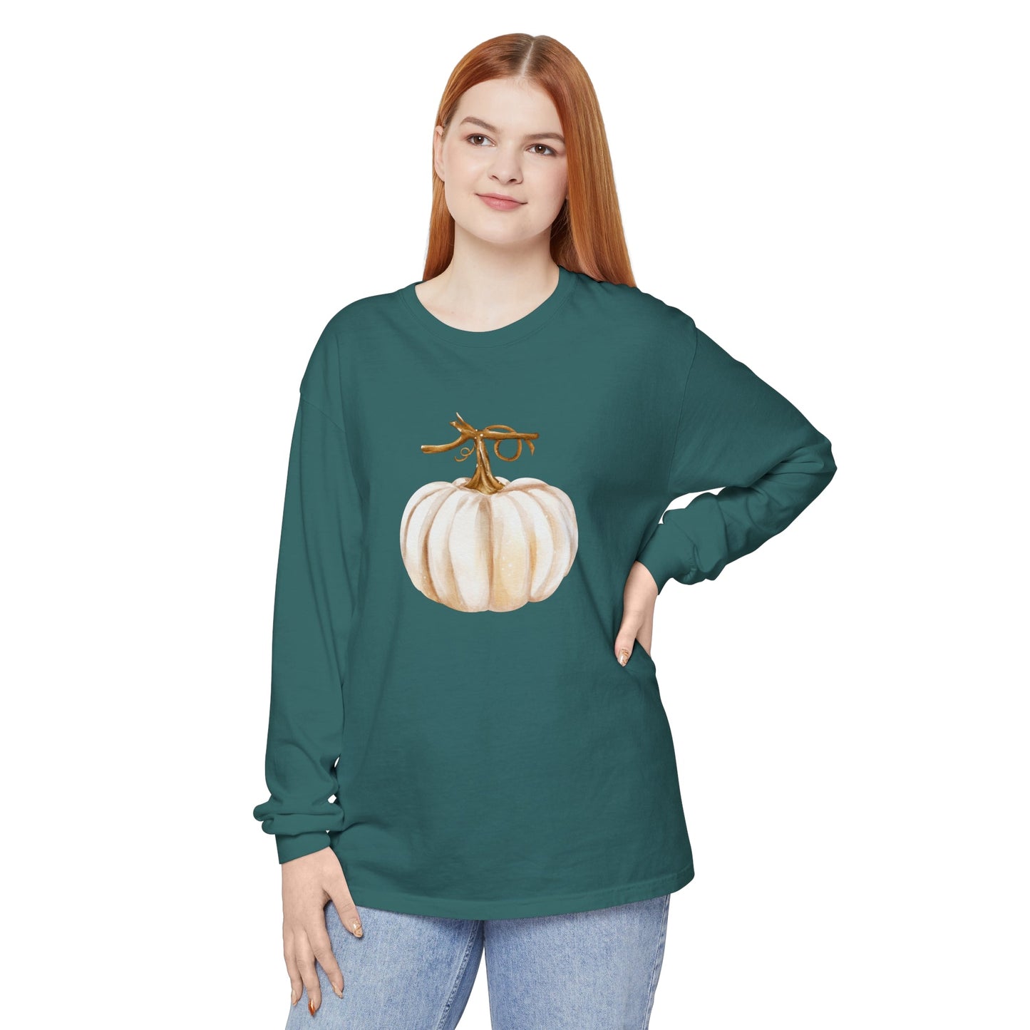 White Pumpkin Unisex Long Sleeve T-Shirt - Witcheasy