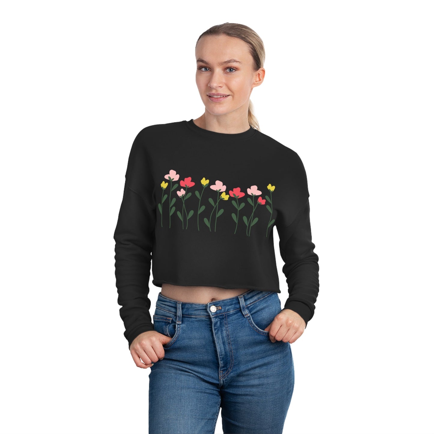 Wildflowers Cropped Sweatshirt - Witcheasy