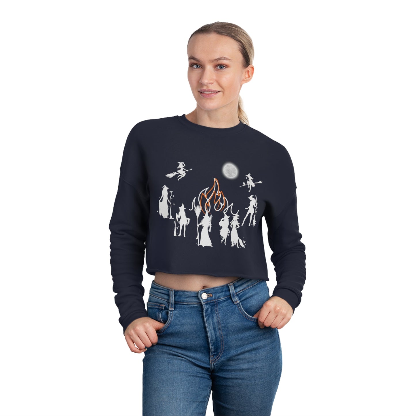 Witches By Fire Women's Cropped Sweatshirt - Witcheasy