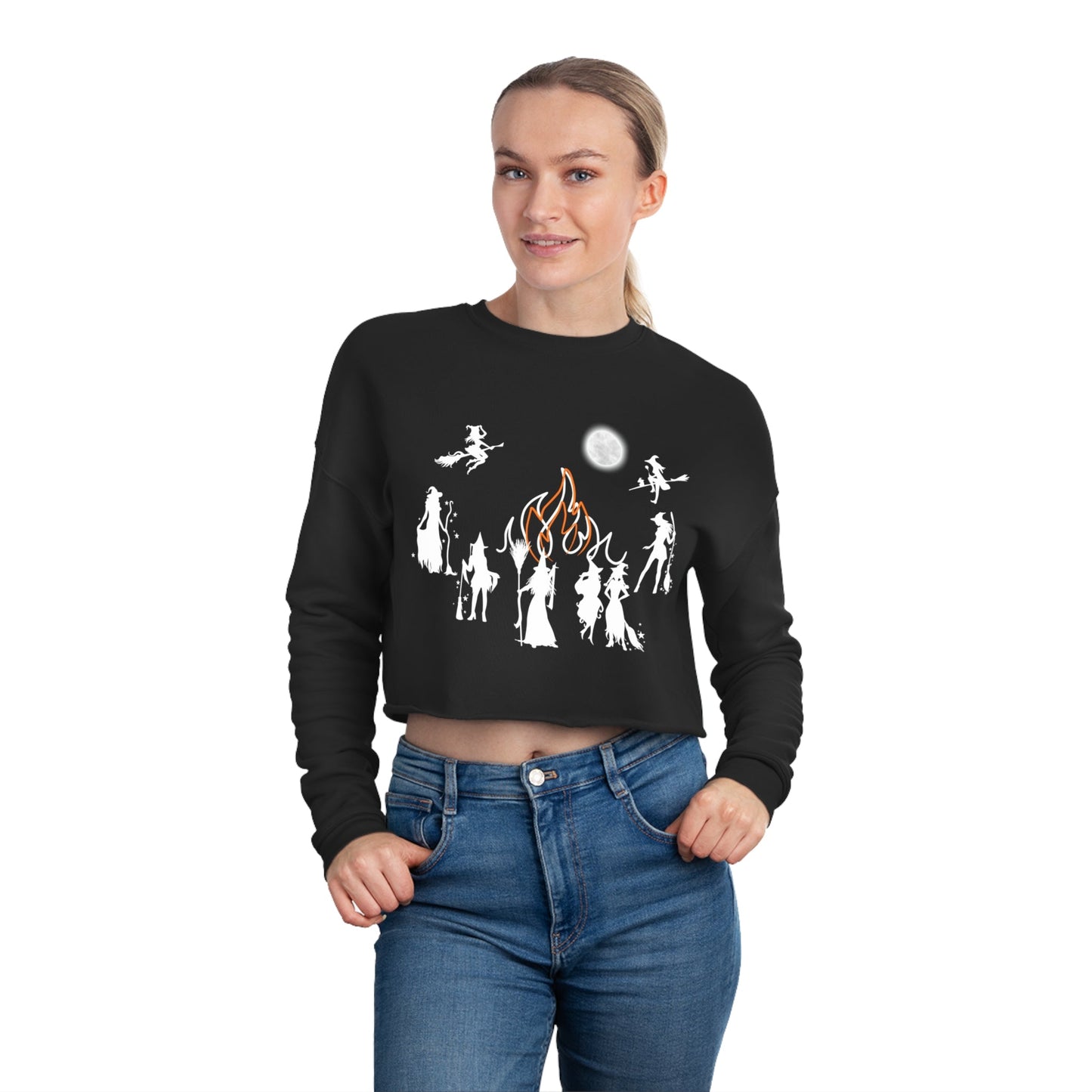 Witches By Fire Women's Cropped Sweatshirt - Witcheasy