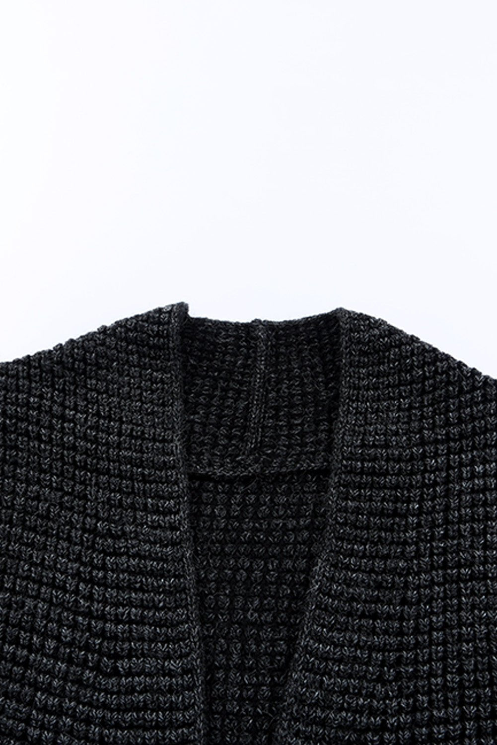 Woven Right Heathered Open Front Longline Cardigan - Witcheasy
