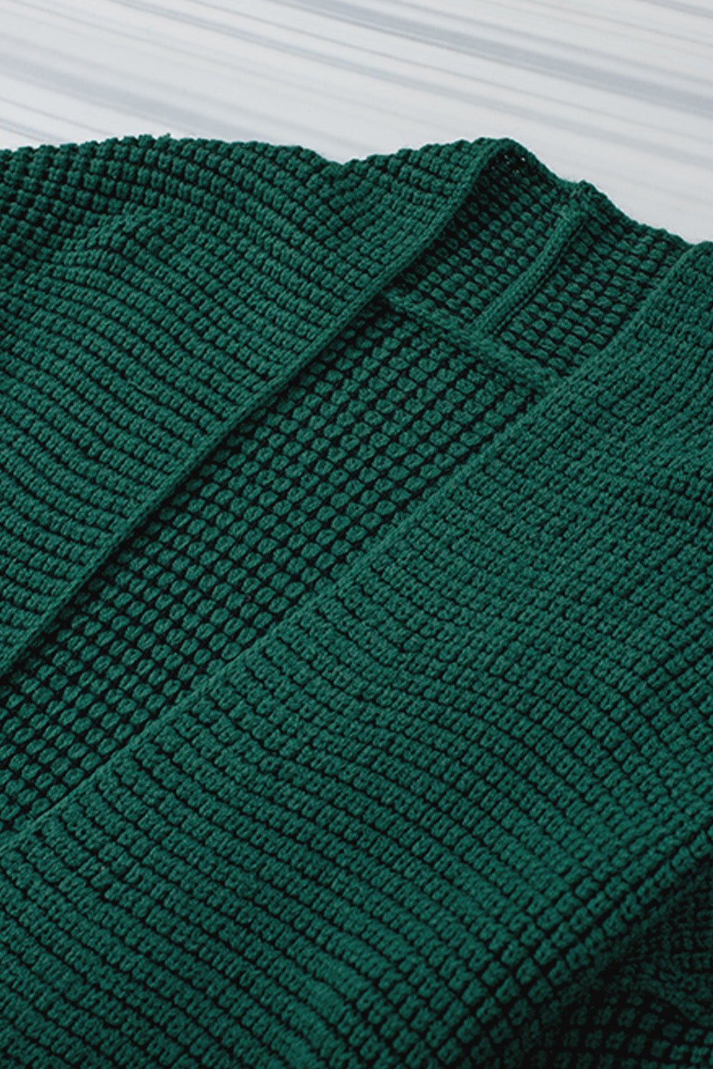 Woven Right Heathered Open Front Longline Cardigan - Witcheasy