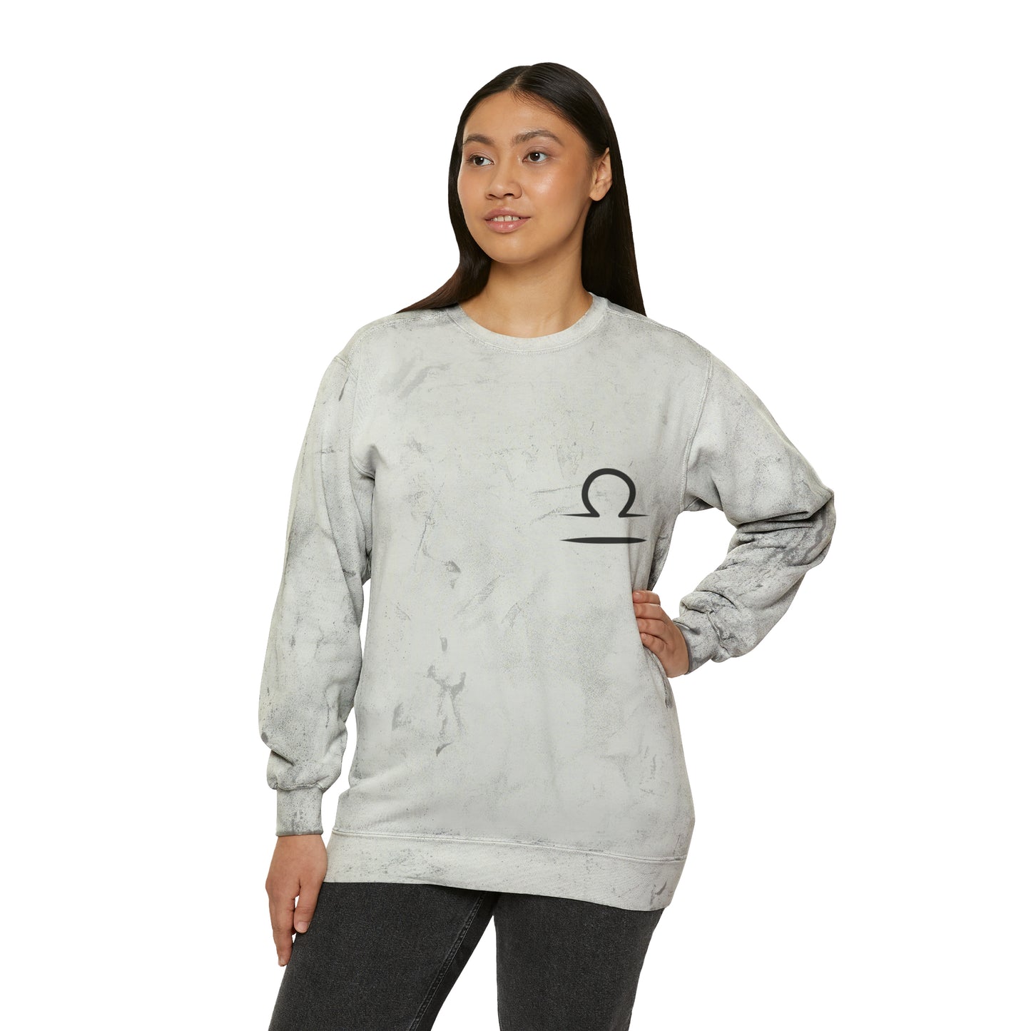 Libra Zodiac Unisex Color Blast Crewneck Sweatshirt