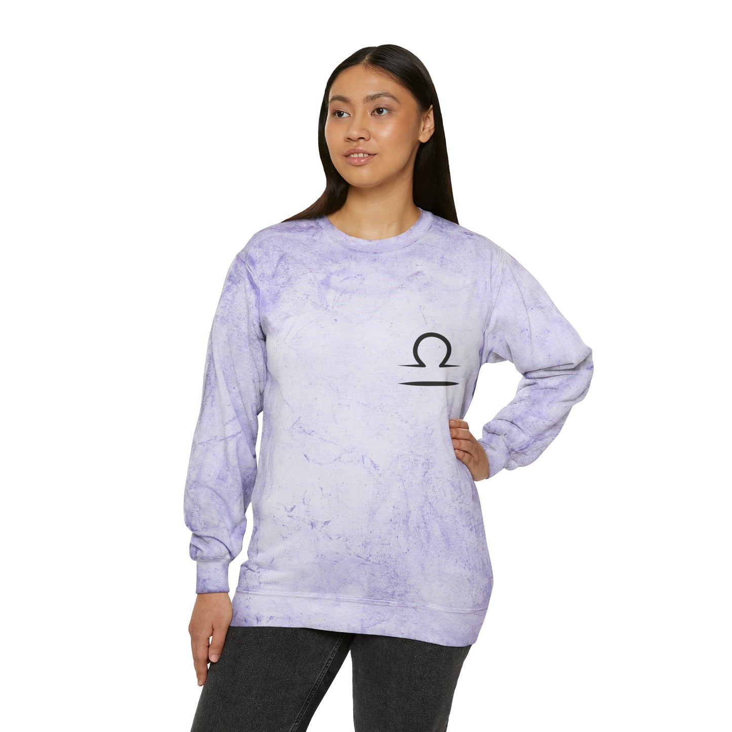 Libra Zodiac Unisex Color Blast Crewneck Sweatshirt