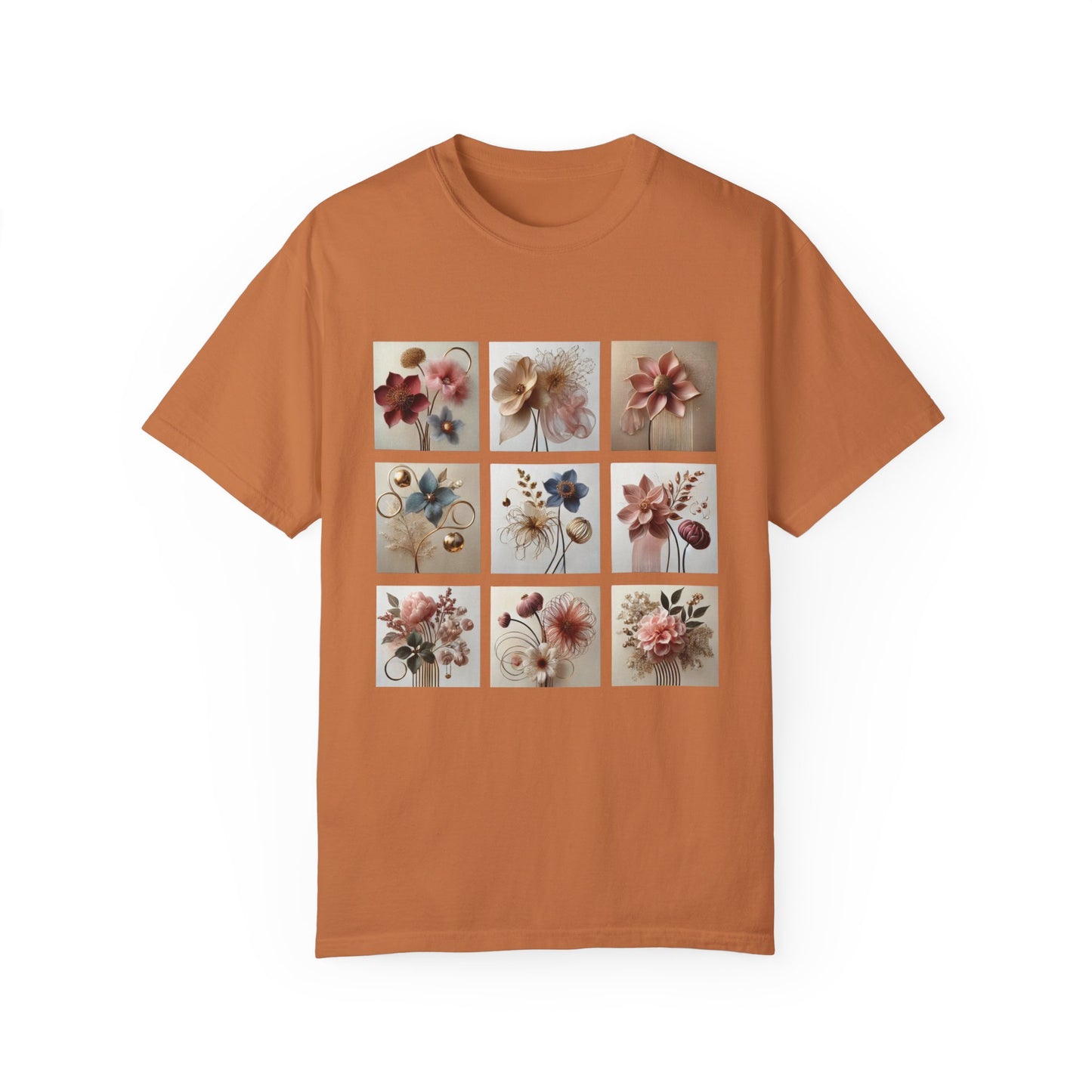 Floral Tile Shirt | Beautiful Flower Design Tee | Artistic Boho Style Top