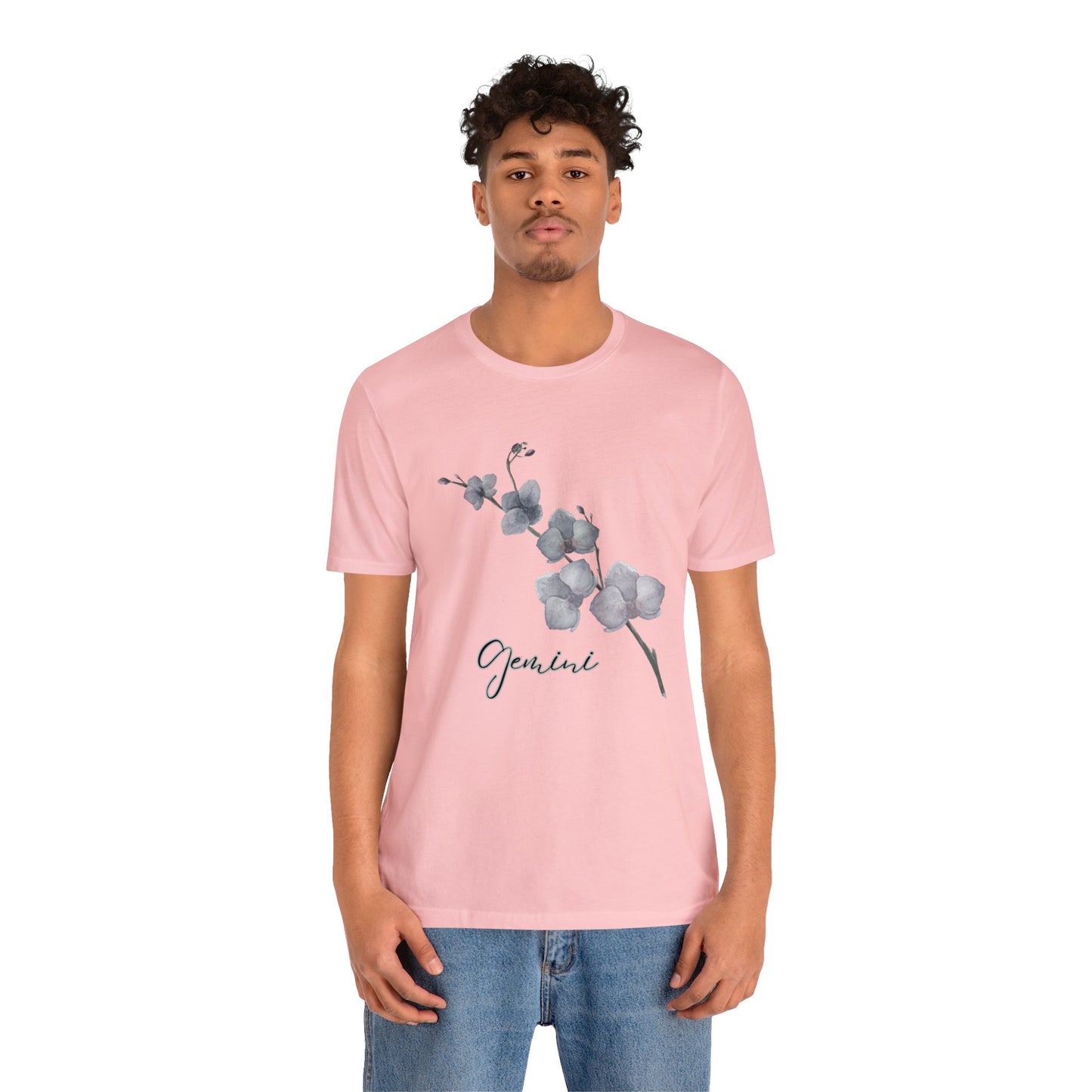 Gemini Orchid Zodiac Unisex Jersey Short Sleeve Tee