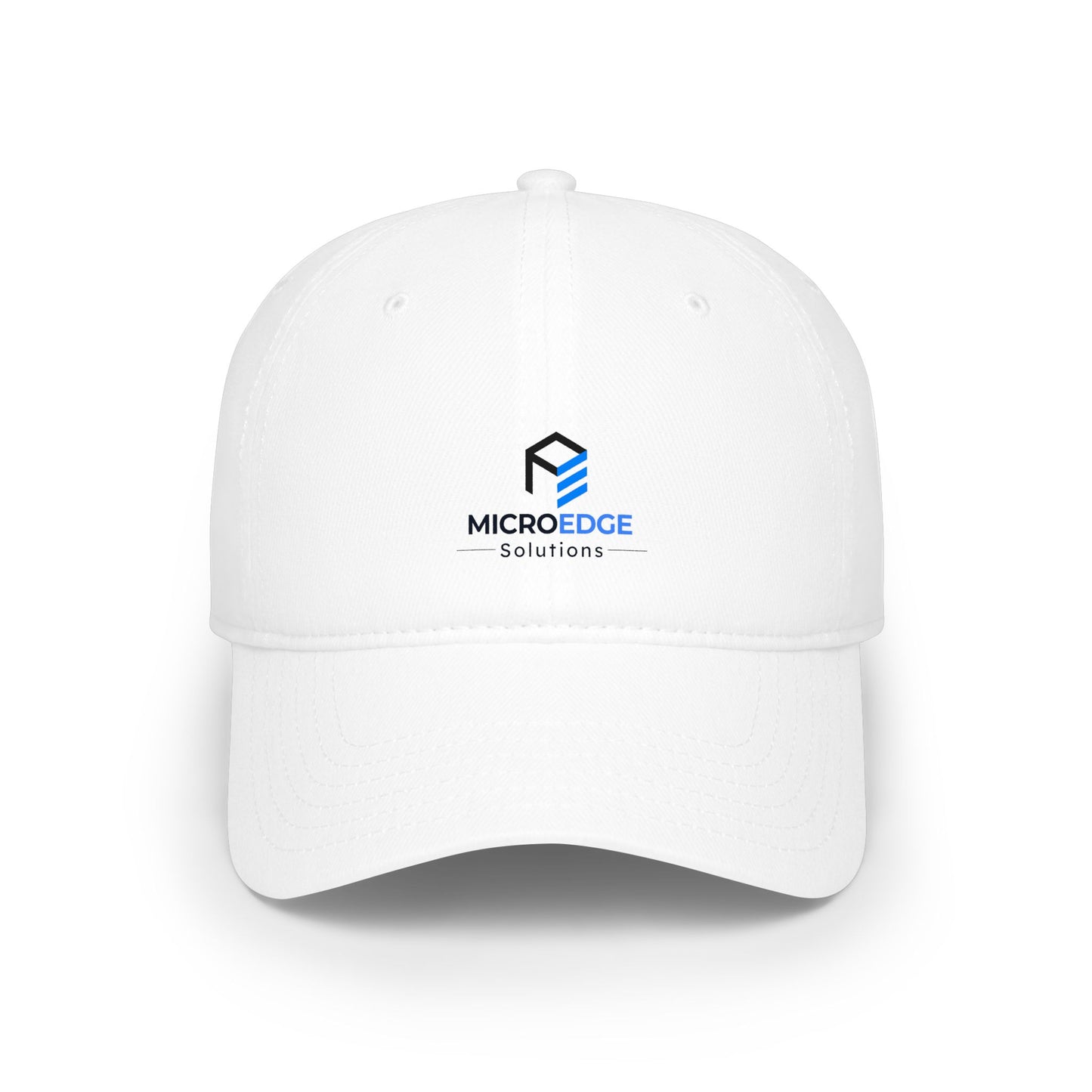 MicroEdge Solutions Low Profile Baseball Cap — Black Logo