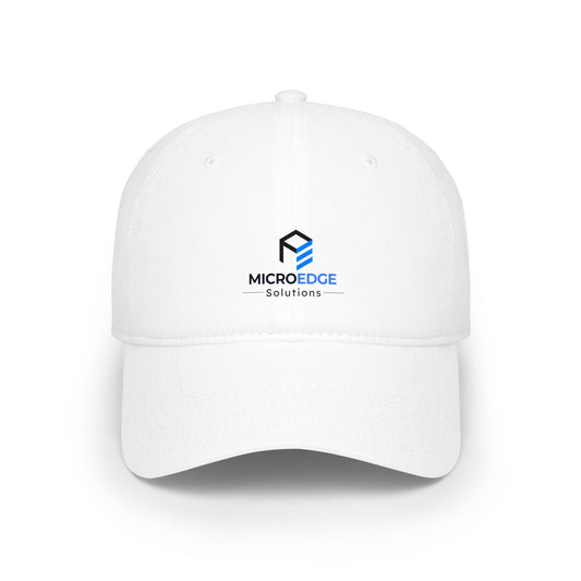 MicroEdge Solutions Low Profile Baseball Cap — Black Logo
