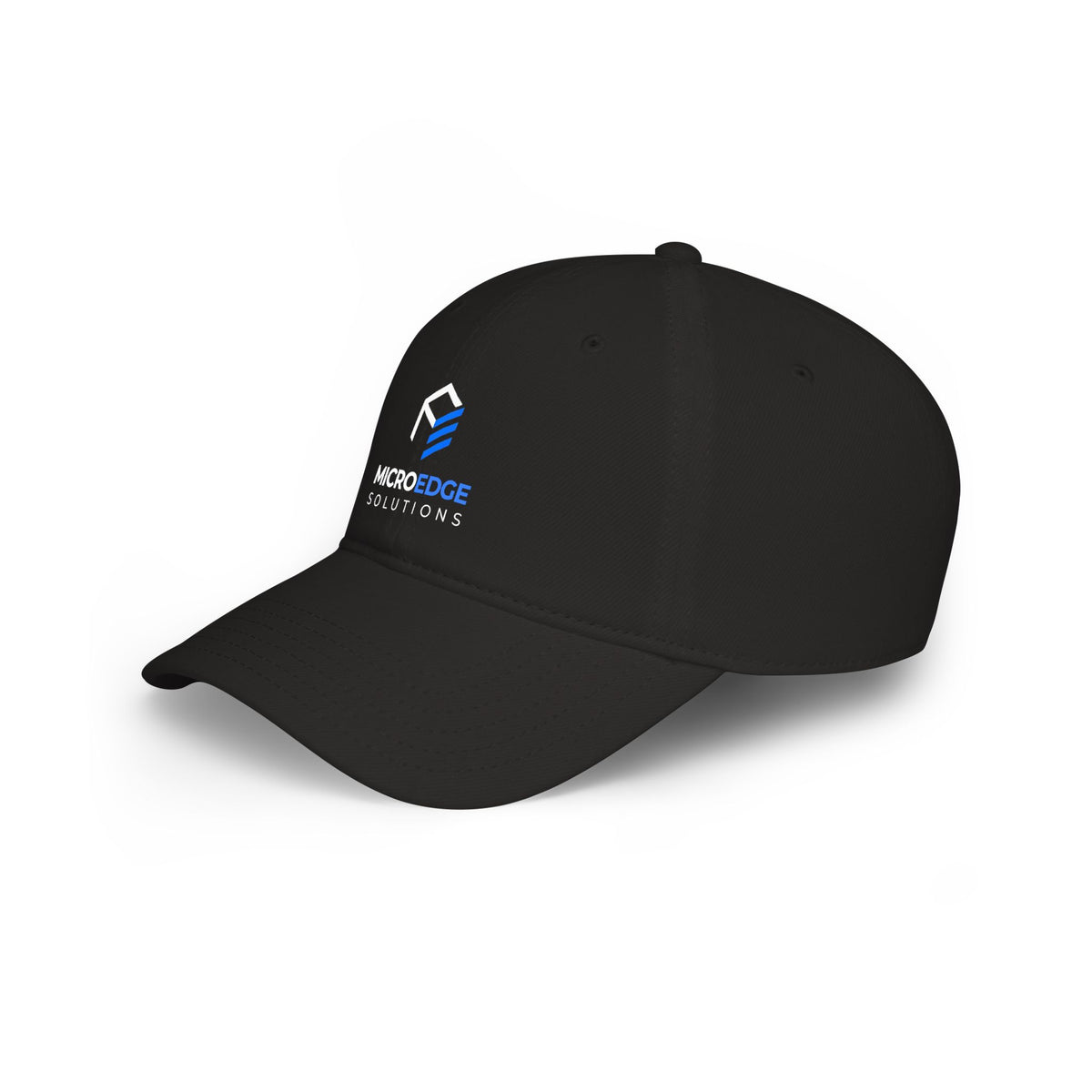 MicroEdge Solutions Low Profile Baseball Cap — White Logo