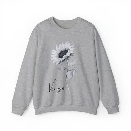 Virgo Sunflower Unisex Heavy Blend Crewneck Sweatshirt