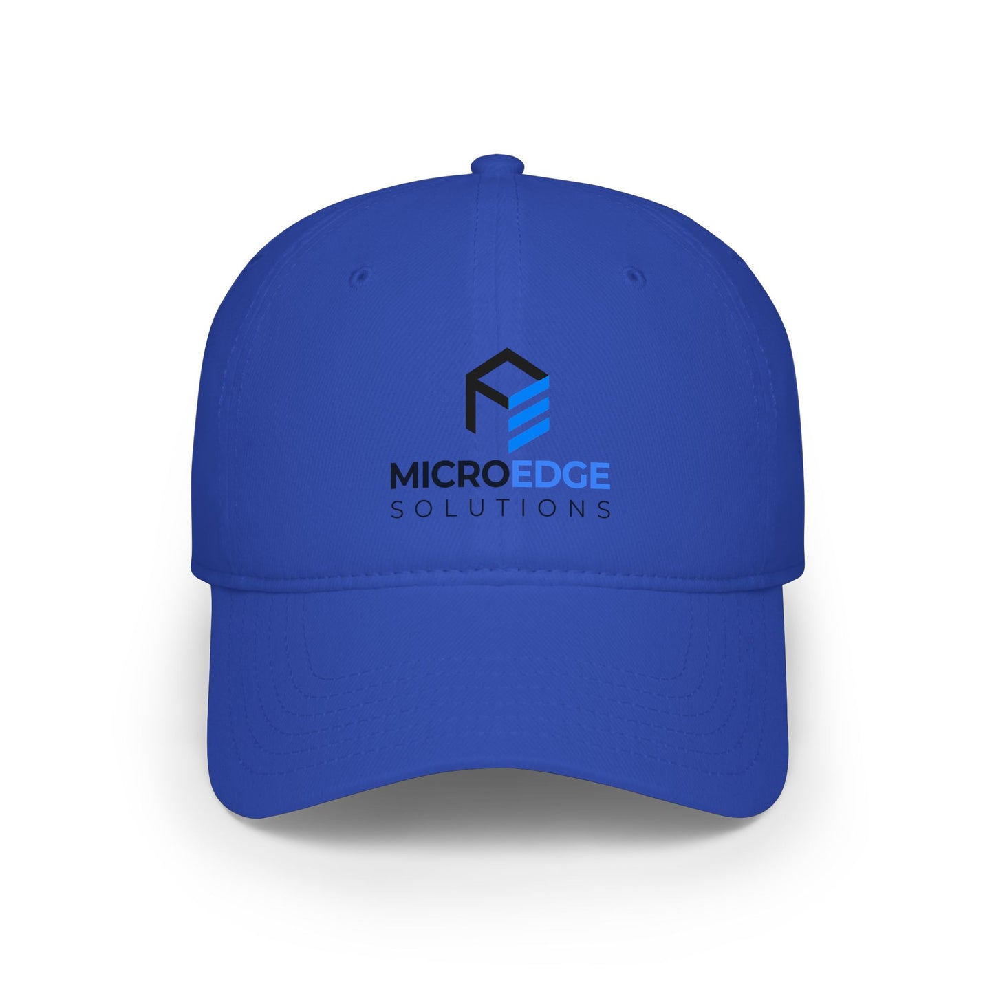 MicroEdge Solutions Low Profile Baseball Cap — Black Logo