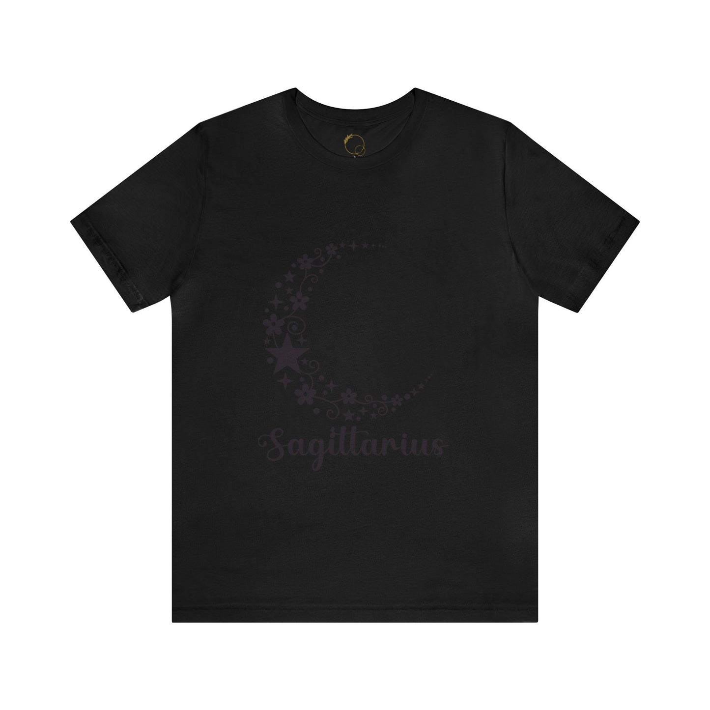 Sagittarius Floral Moon Zodiac Unisex Jersey Short Sleeve Tee