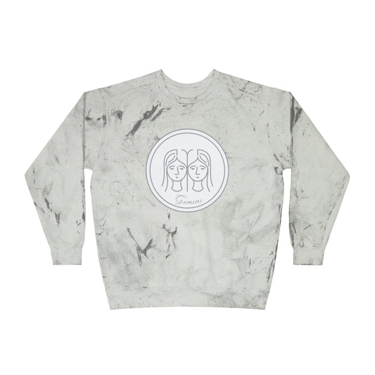 Gemini Twins Unisex Color Blast Crewneck Sweatshirt