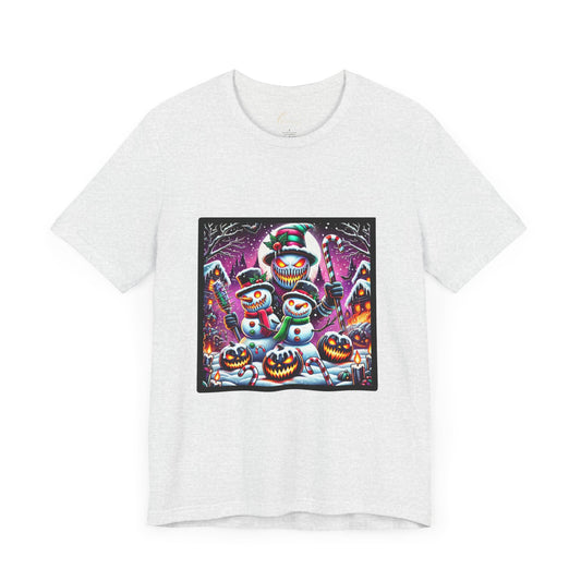 Spooky Snowmen Shirt  Halloween Christmas Mashup Holiday Tee xMasWeen Evil Snowman Spooky Christmas Freight Delight Pumpkin Snowman