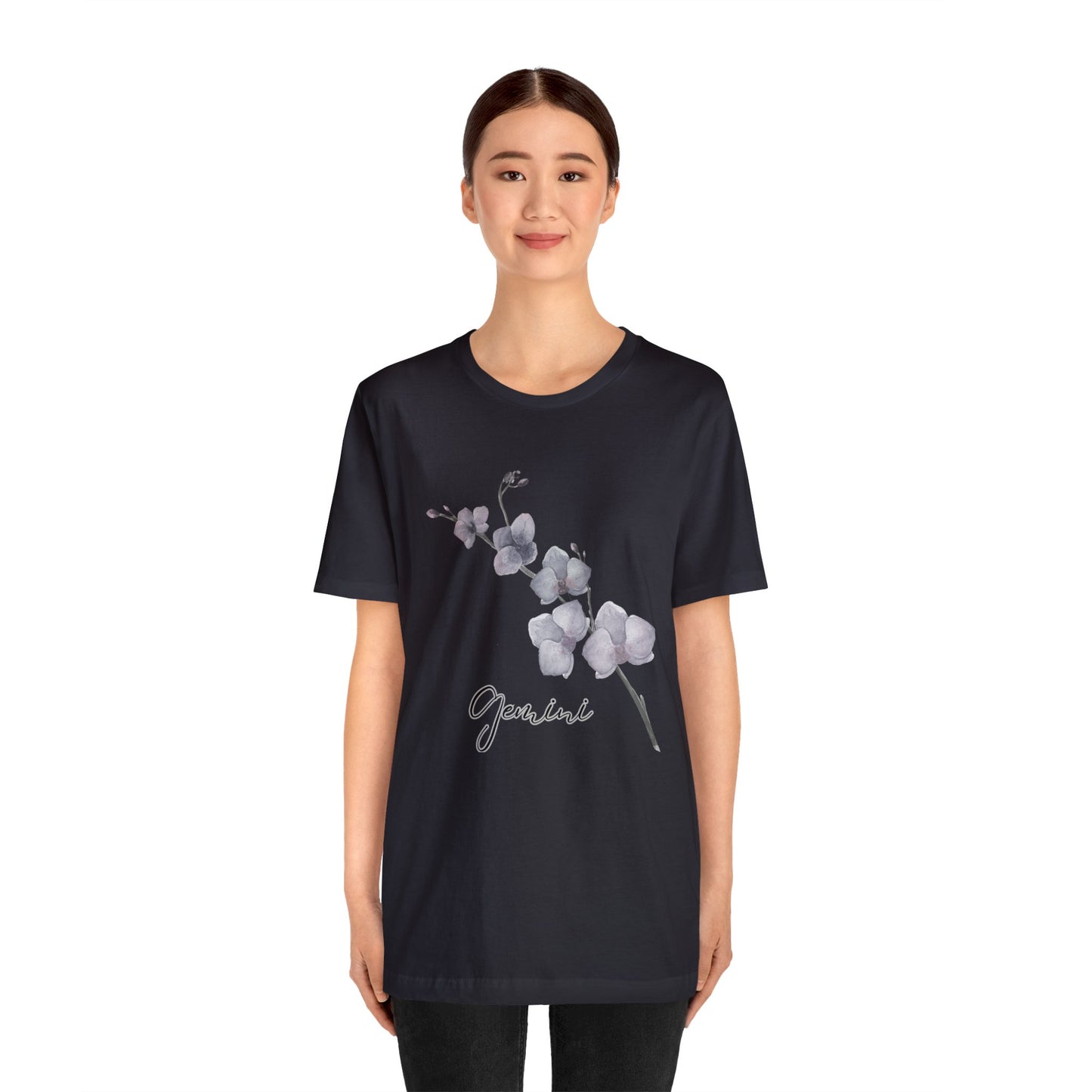 Gemini Orchid Zodiac Unisex Jersey Short Sleeve Tee