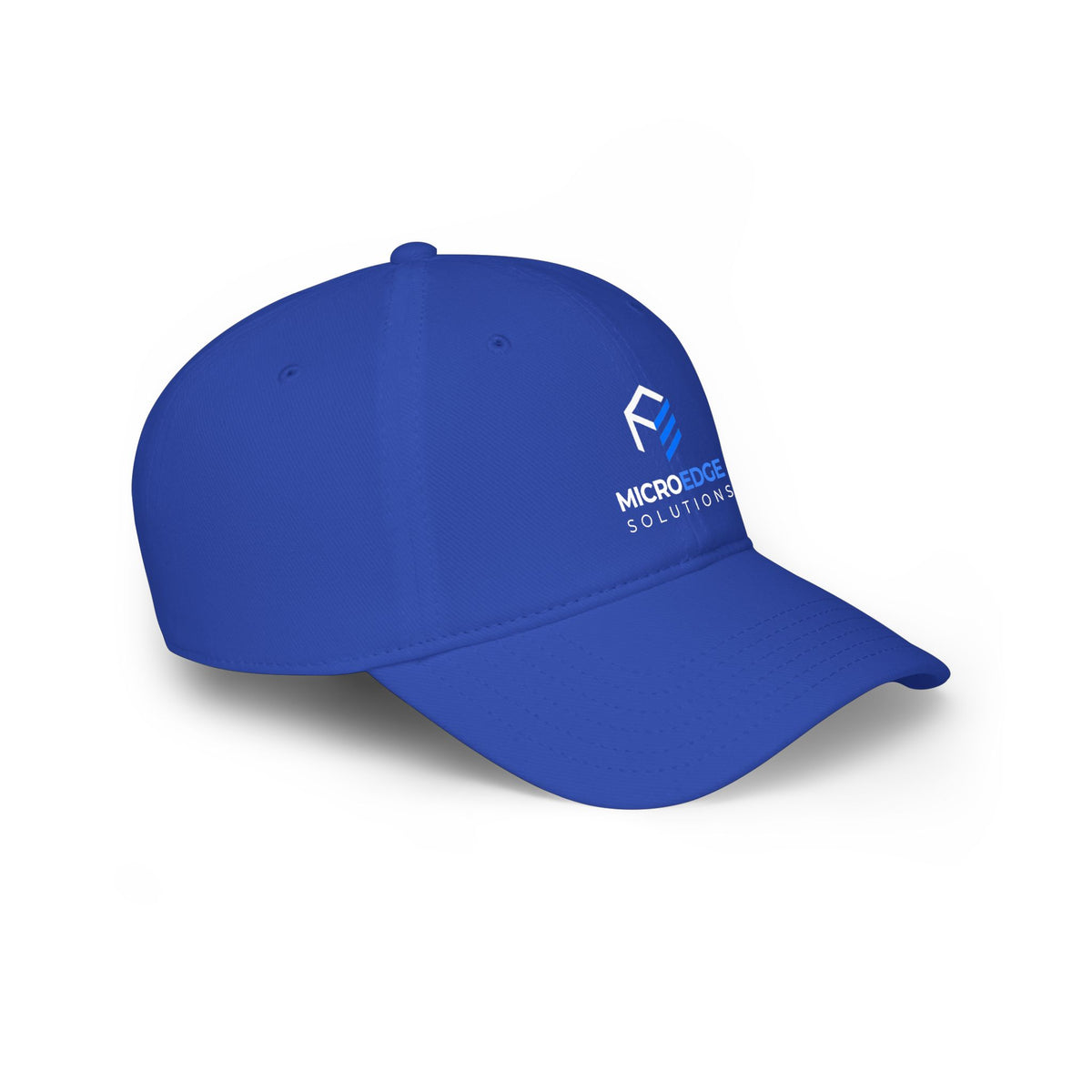 MicroEdge Solutions Low Profile Baseball Cap — White Logo