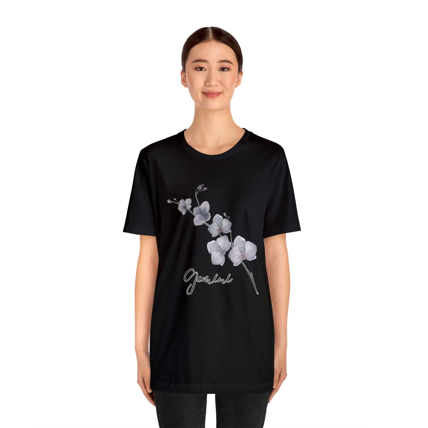 Gemini Orchid Zodiac Unisex Jersey Short Sleeve Tee