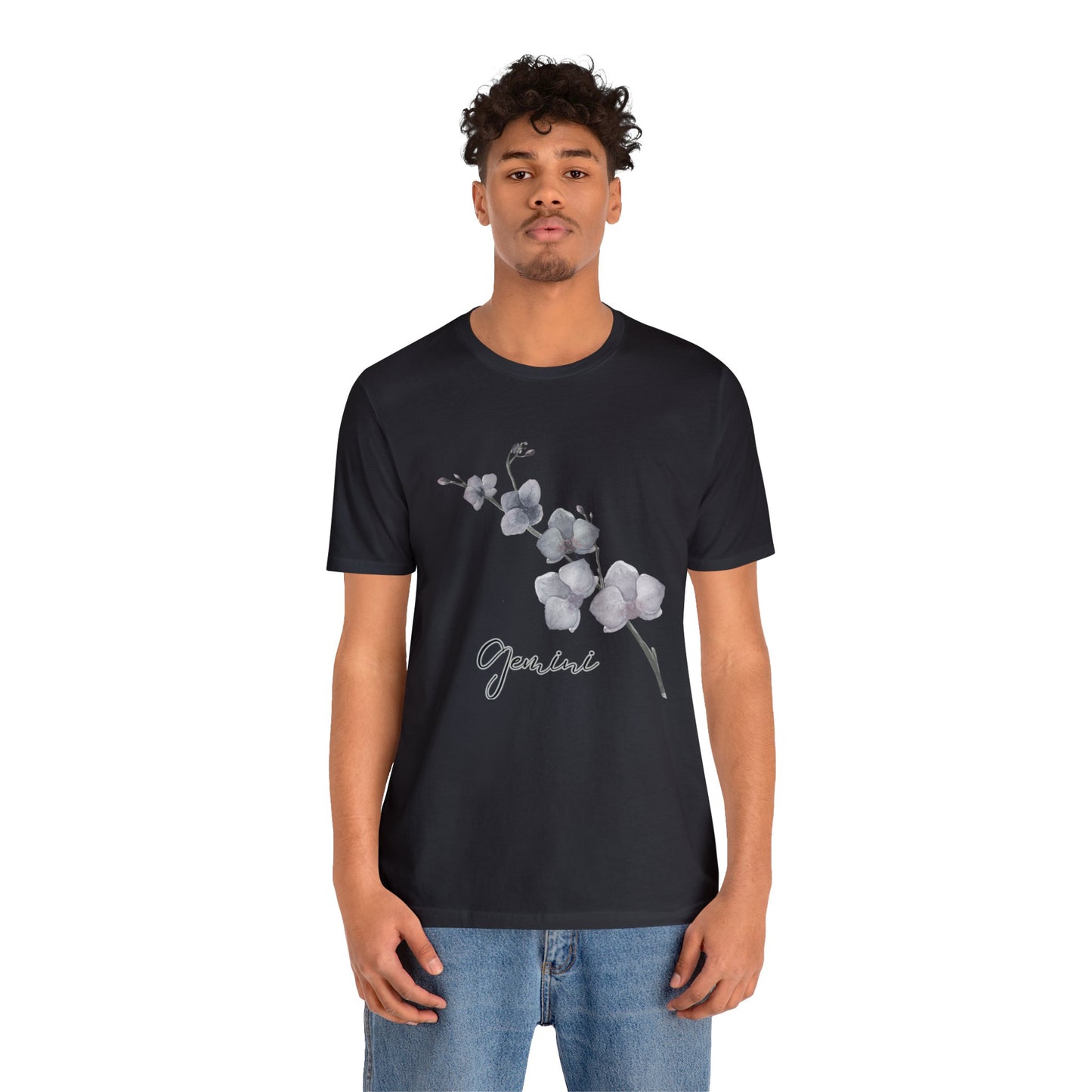 Gemini Orchid Zodiac Unisex Jersey Short Sleeve Tee