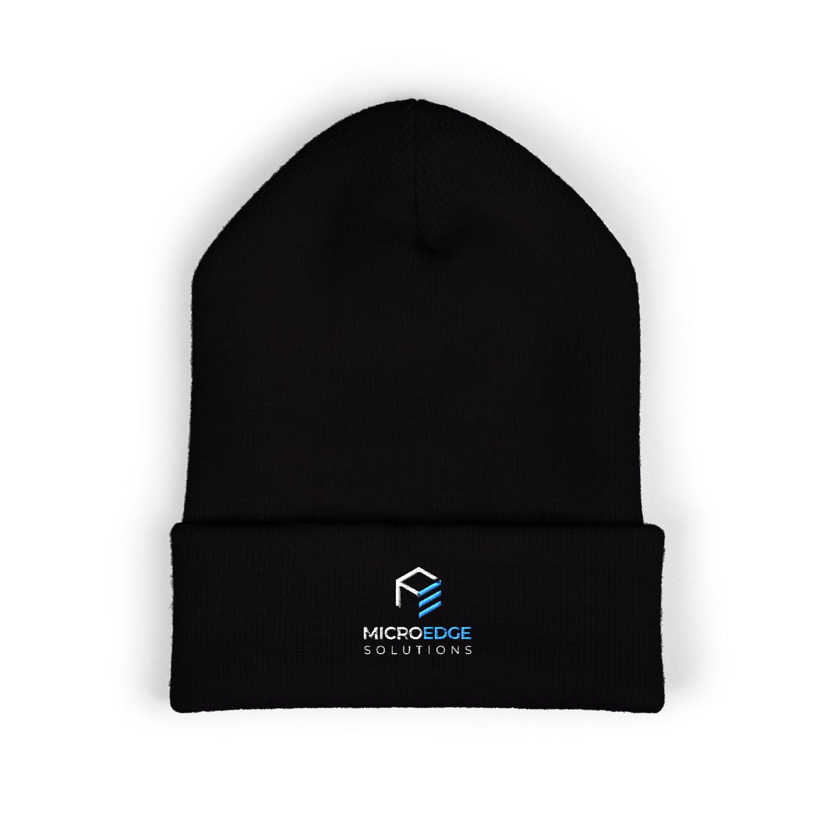 Embroidered Classic Cuff Beanie – MicroEdge Logo Knit Cap
