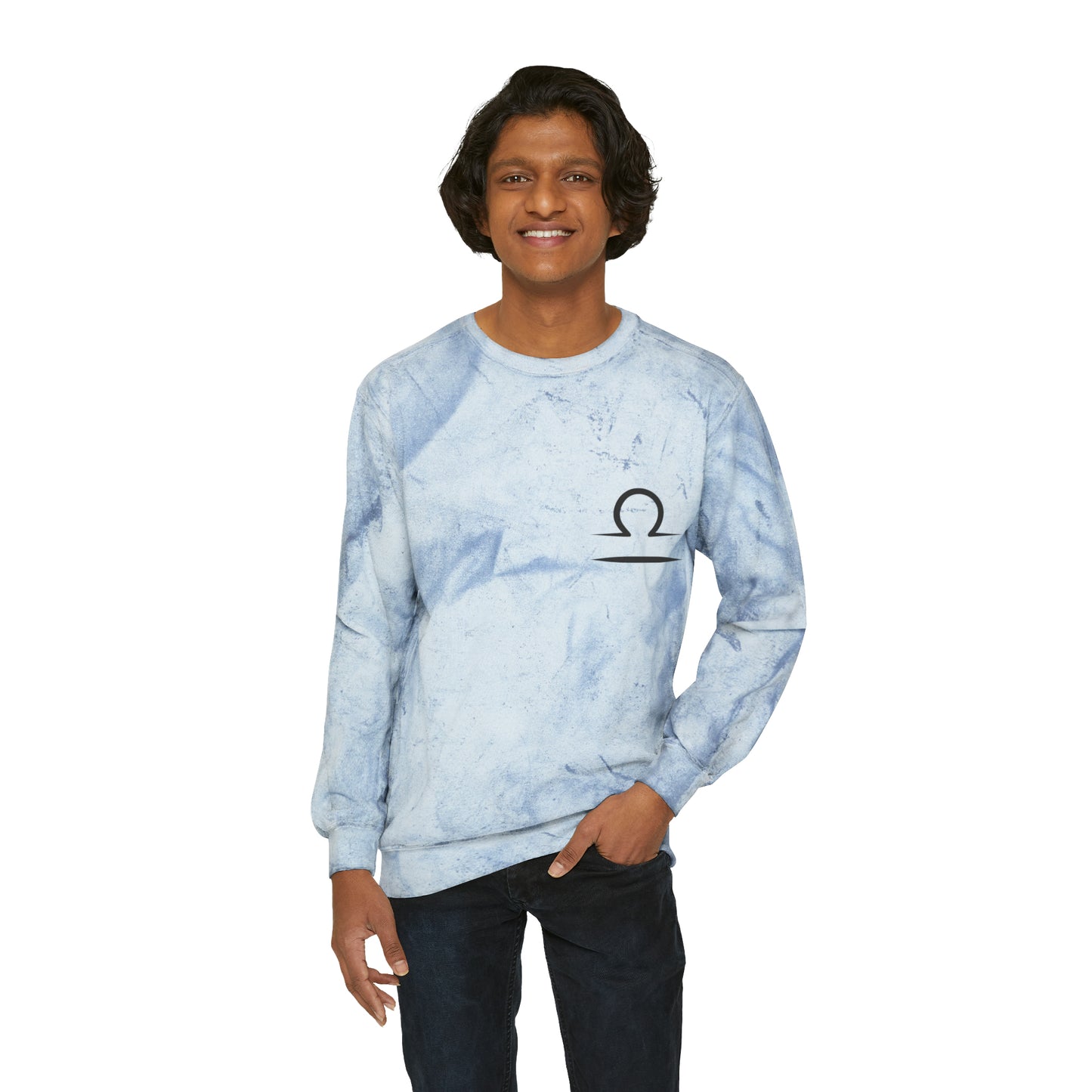 Libra Zodiac Unisex Color Blast Crewneck Sweatshirt