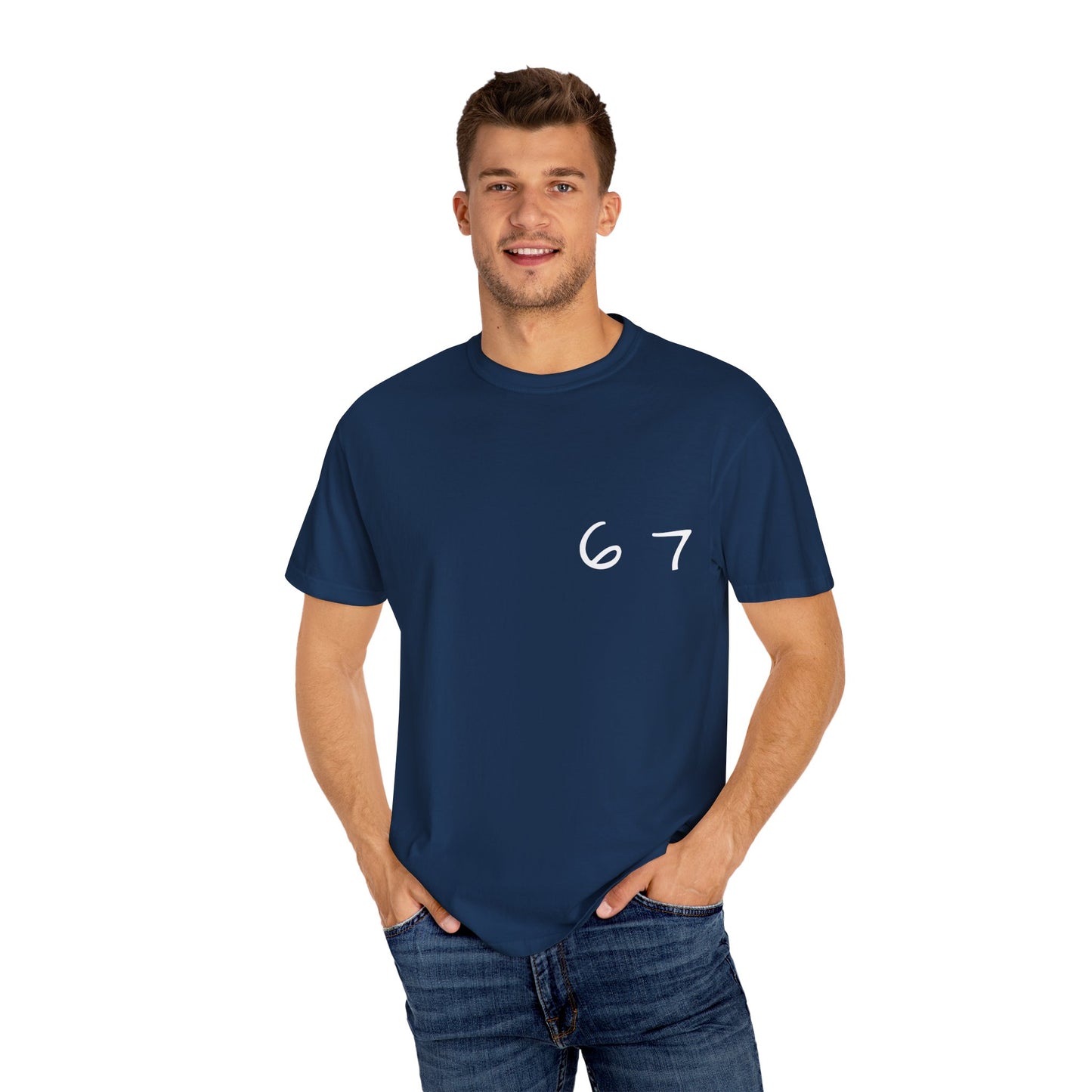 Six Seven Tee 6-7 Meme Shirt  Viral TikTok Trend  Comfort Colors Unisex Tee  Gen Z Slang Graphic Tee (White Print)