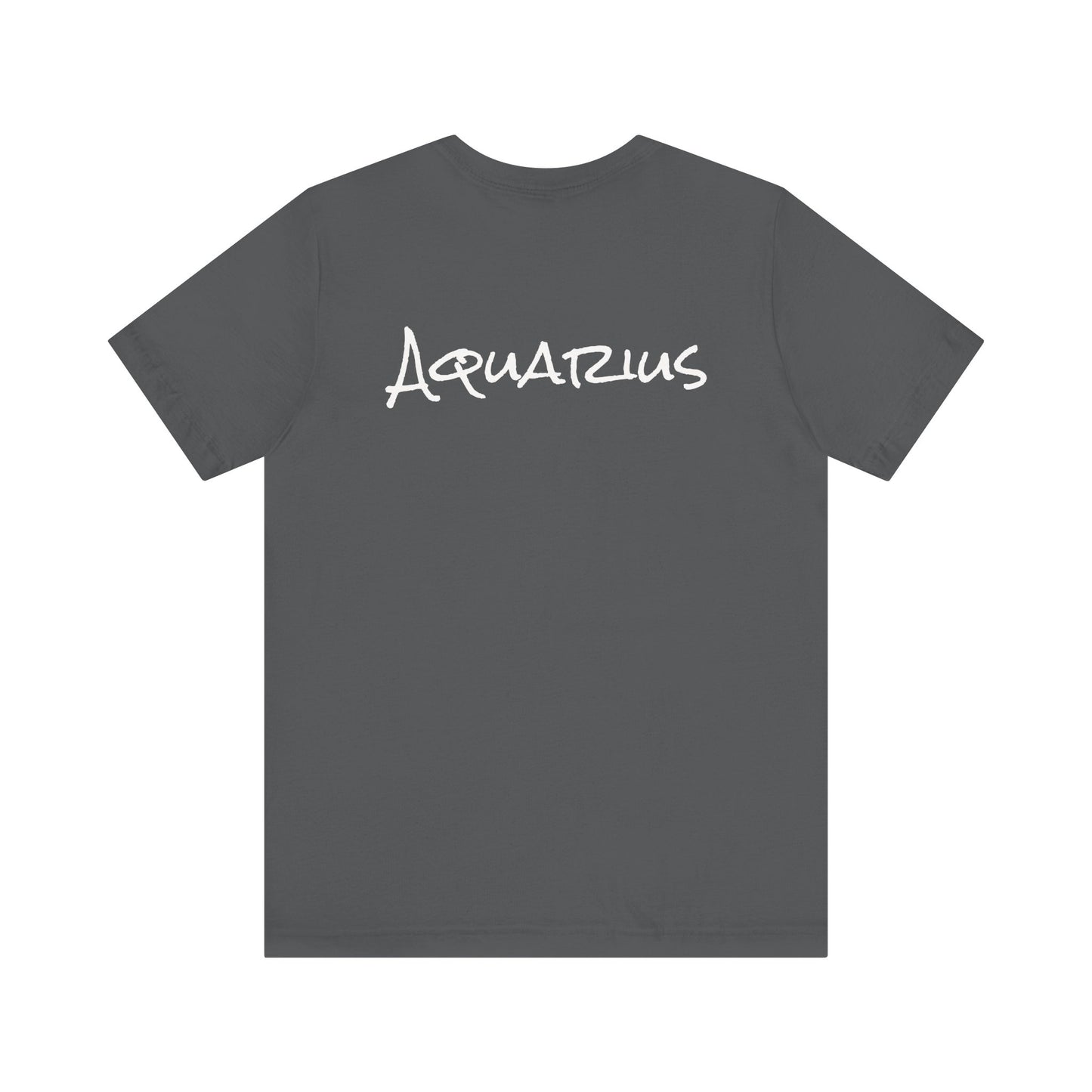 Spooky Aquarius Zodiac Shirt Water Bearer with Graveyard and Pumpkin Dark Astrology Tee for Anytime or Halloween Style Distress