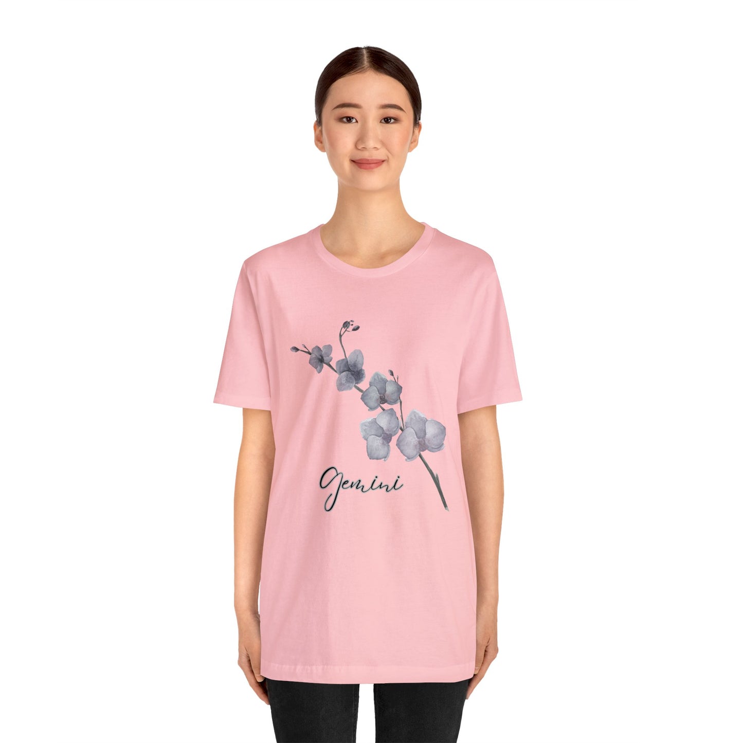 Gemini Orchid Zodiac Unisex Jersey Short Sleeve Tee