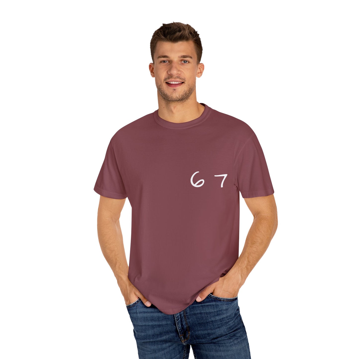 Six Seven Tee 6-7 Meme Shirt  Viral TikTok Trend  Comfort Colors Unisex Tee  Gen Z Slang Graphic Tee (White Print)