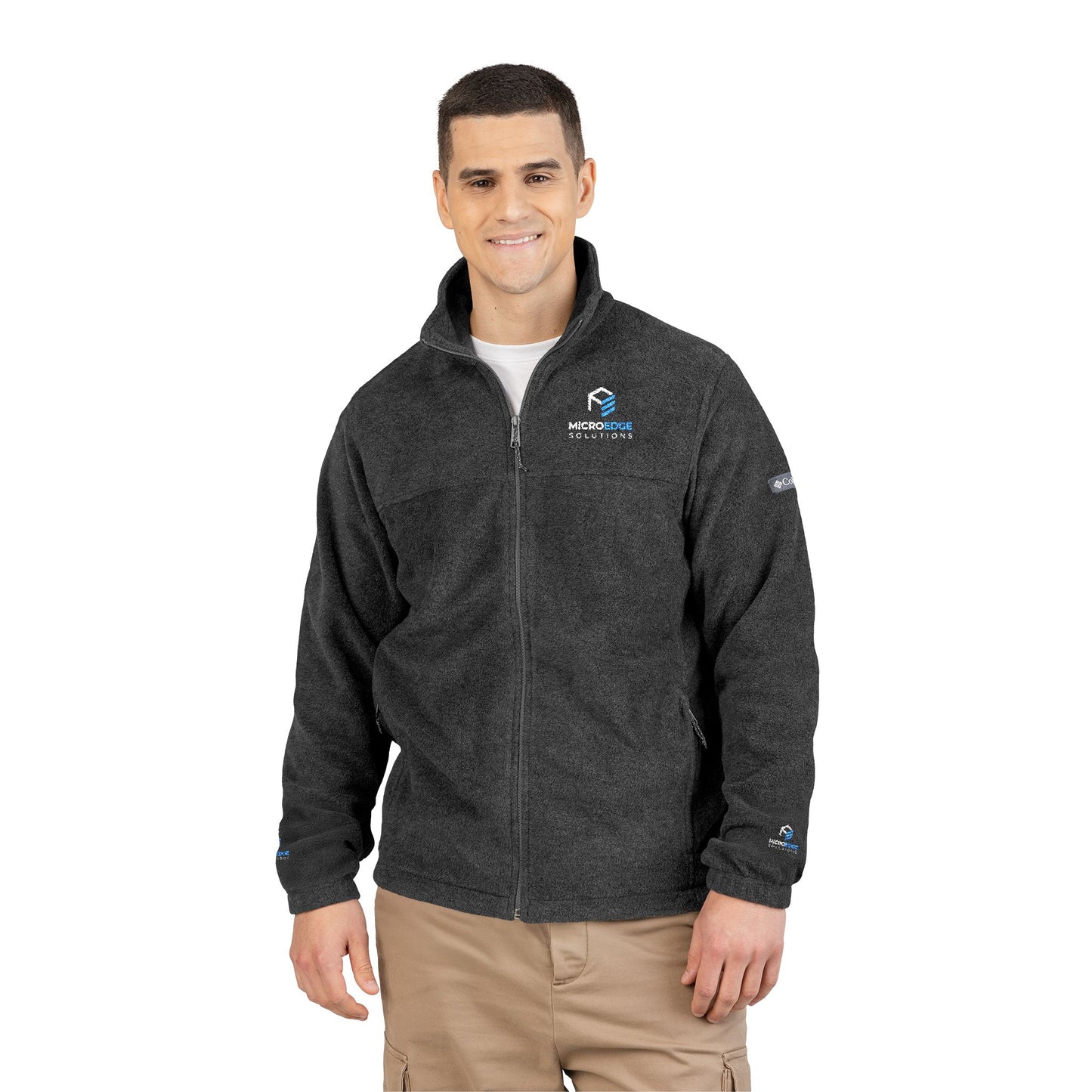 MicroEdge Embroidered Columbia Fleece Jacket Zip-Up