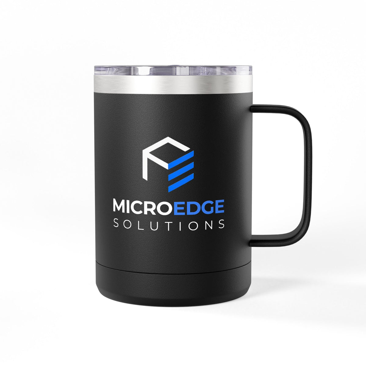 MicroEdge Solutions 15oz Insulated Coffee Tumbler - Logo Stainless Steel Travel Mug