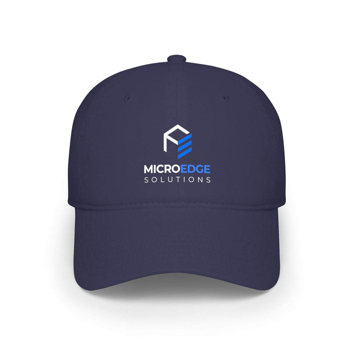 MicroEdge Solutions Low Profile Baseball Cap — White Logo